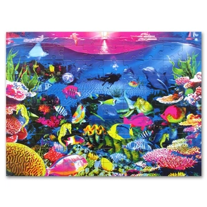 100-piece children's neon jigsaw: neon reef - Ảnh 6