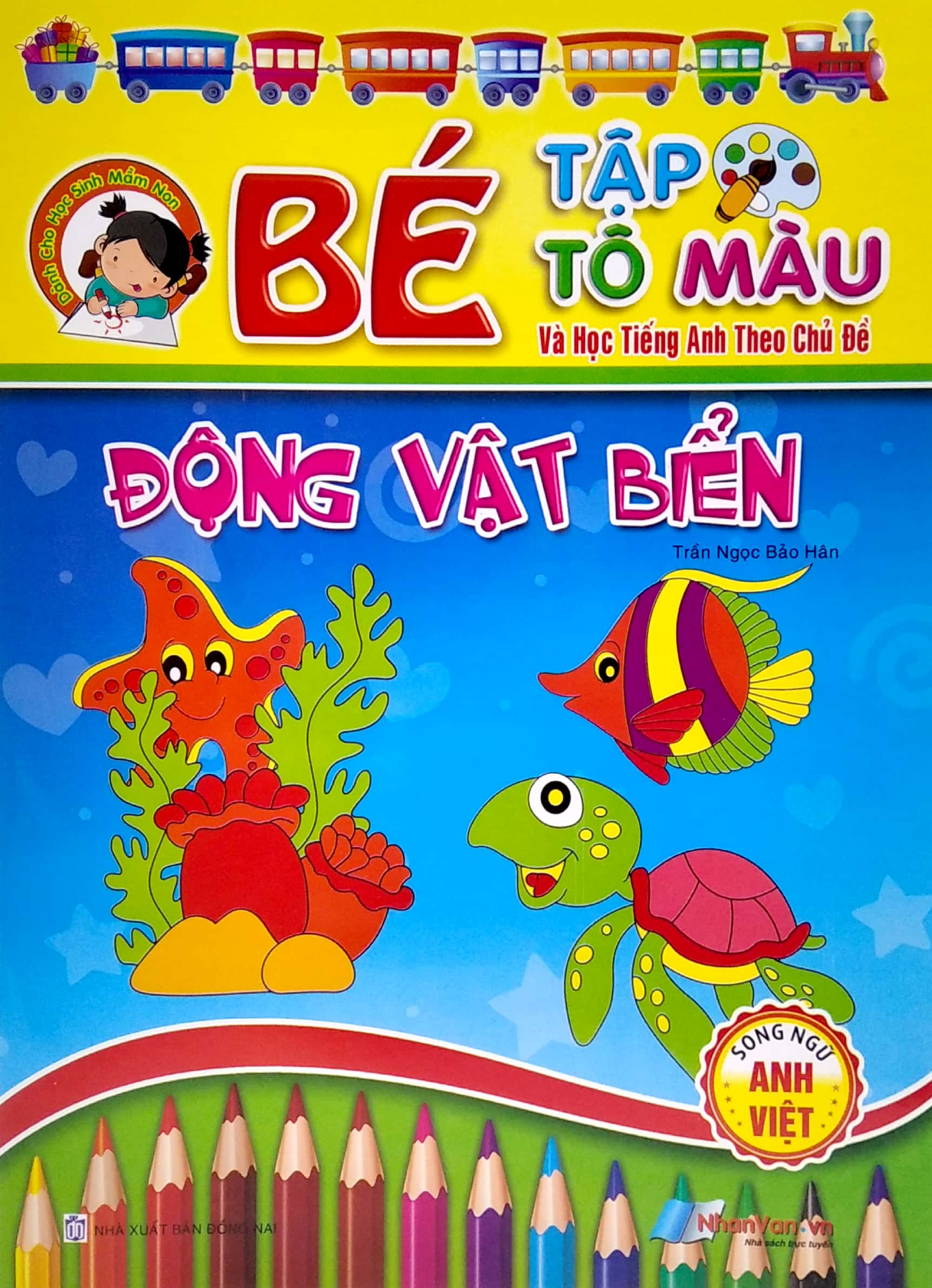bé tập tô màu và học tiếng anh theo chủ đề - động vật biển - Ảnh 3
