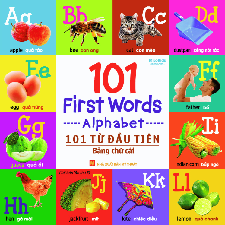 Bộ 101 First Words - Alphabet - 101 Từ Đầu Tiên - Bảng Chữ Cái - Bìa Cứng (Tái Bản 2026) - Ảnh 2