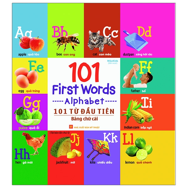Bộ 101 First Words - Alphabet - 101 Từ Đầu Tiên - Bảng Chữ Cái - Bìa Cứng (Tái Bản 2026) - Ảnh 9