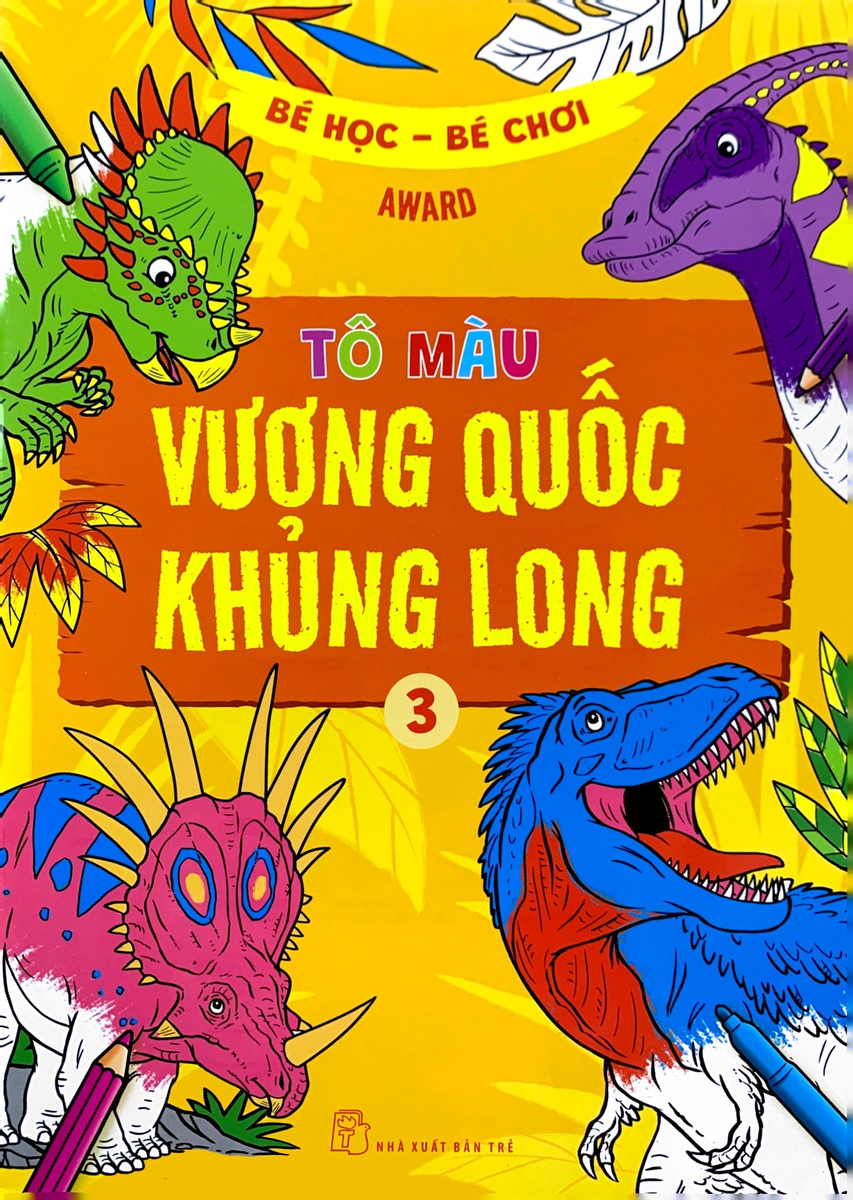 bộ bé học-bé chơi - tô màu vương quốc khủng long 3 - Ảnh 2