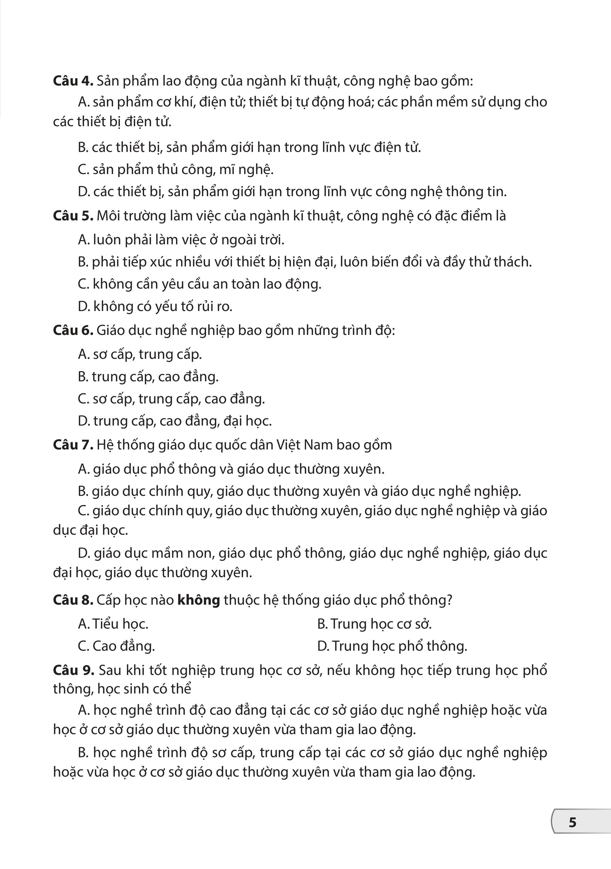 Bộ Bộ Đề Kiểm Tra, Đánh Giá Công Nghệ 9 - Định Hướng Nghề Nghiệp - Mô Đun Chế Biến Thực Phẩm - Ảnh 7