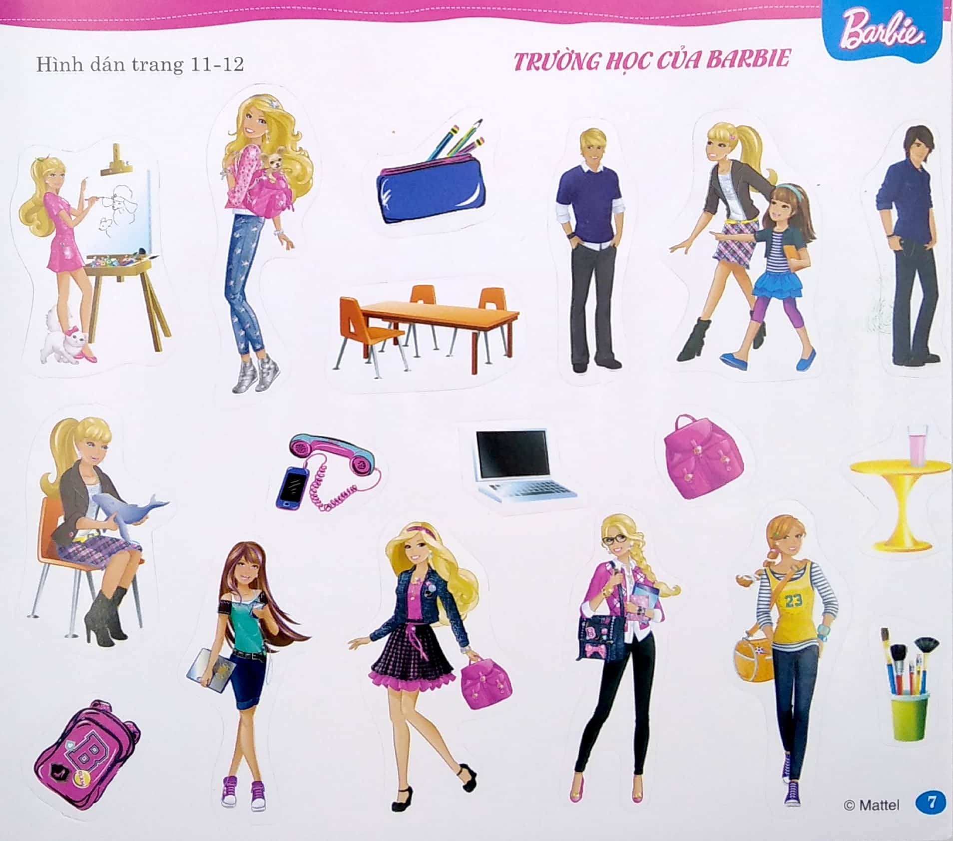 bộ bộ sách dán hình barbie - cuộc sống nhiều niềm vui (tập 1) - Ảnh 6