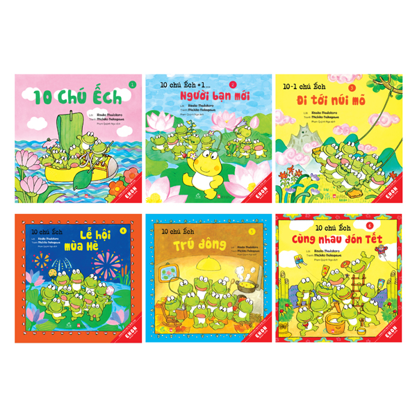 Bộ
						
										
										Bộ Sách Ehon Nhật Bản - 10 Chú Ếch - Phần 1 - Tập 1-6 (Bộ 6 Cuốn)