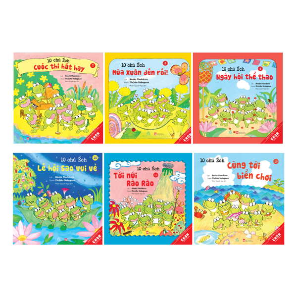 Bộ
Bộ Sách Ehon Nhật Bản - 10 Chú Ếch - Phần 3 - Tập 13-18 (Bộ 6 Cuốn) - Ảnh 12