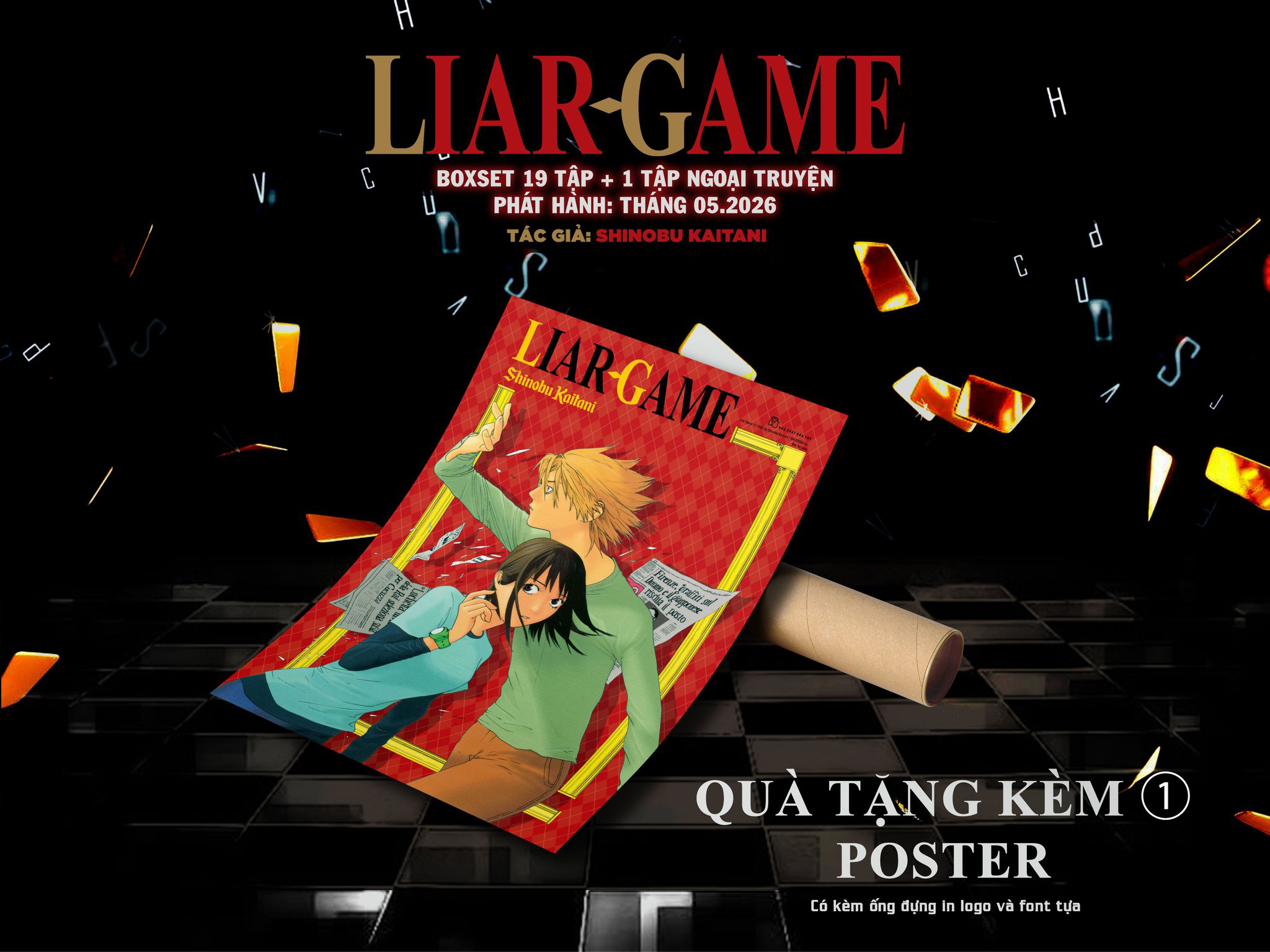 Bộ Boxset Manga - Liar Game: Tập 1 - 19 + Ngoại Truyện (Bộ 20 Tập) - Tặng Kèm Box Nam Châm + Shikishi Standee + Poster Kèm Ống Đựng - Ảnh 5