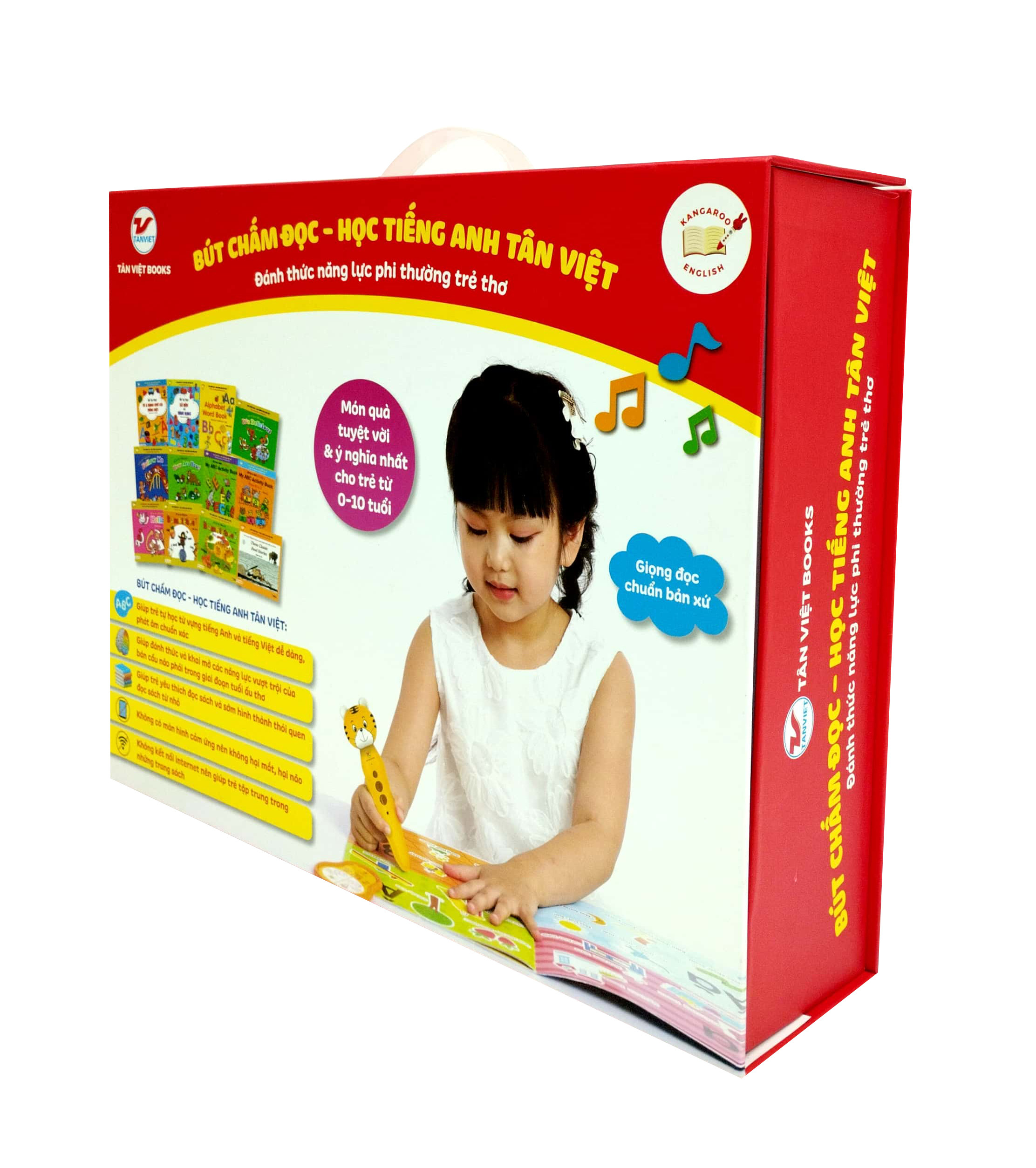 Bộ Bút Chấm Đọc-Học Tiếng Anh - Đánh Thức Năng Lực Phi Thường Từ Trẻ Thơ - Bút Hình Hổ (Dành Cho Trẻ Từ 0 Đến 10 Tuổi) - Tặng Kèm Sách Playtime In English - Level 3 - Happy Snowman - Người Tuyết Hạnh Phúc