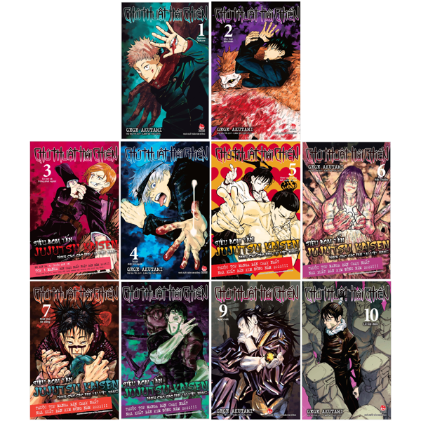 Bộ Combo Manga - Chú Thuật Hồi Chiến: Tập 1 - 10 (Bộ 10 Tập)