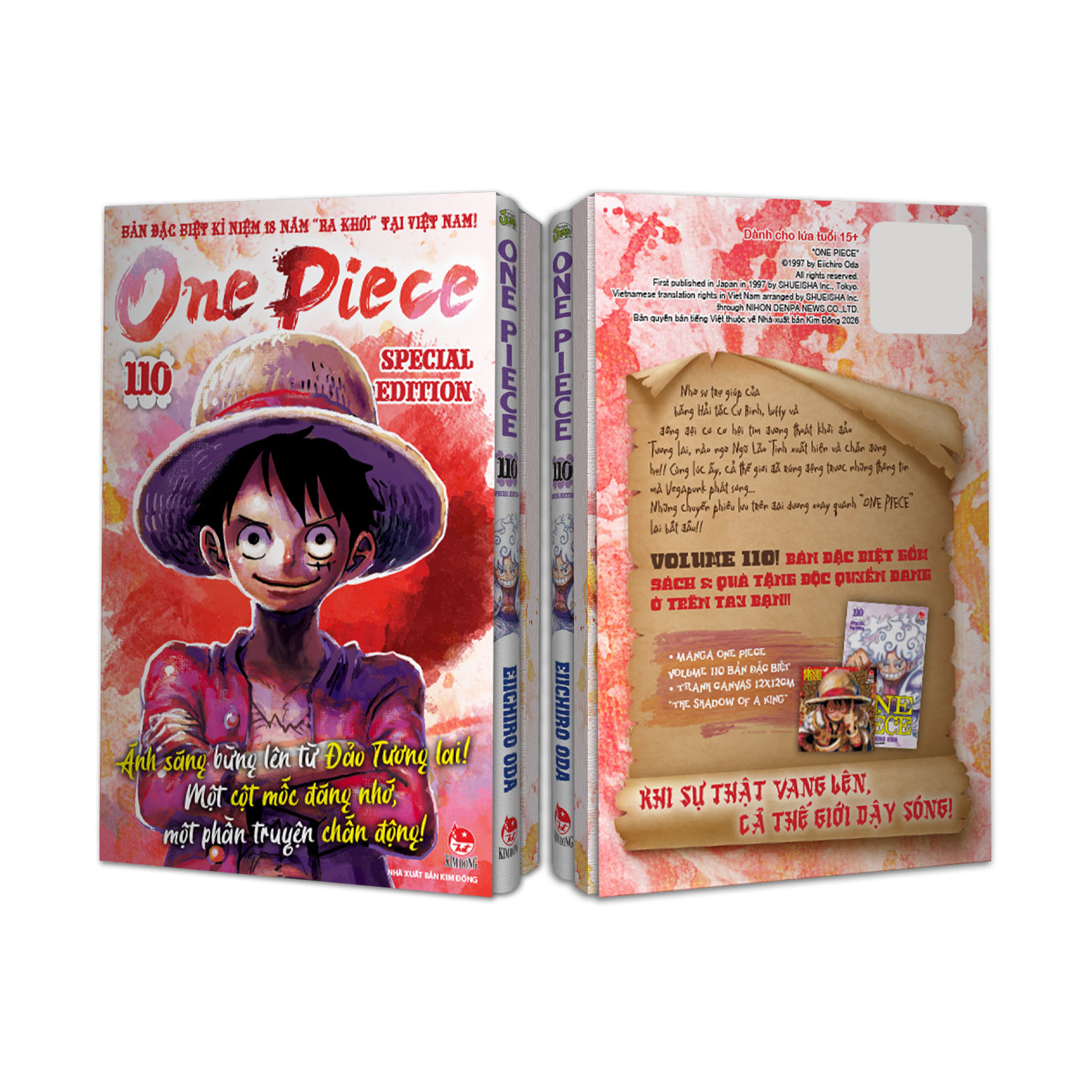 Bộ Combo Manga - One Piece - Tập 110 - “Làn Sóng Thời Đại” - Bản Bìa Gập + Bản Đặc Biệt (Bộ 2 Cuốn) - Tặng Kèm Special Cover + Tranh Canvas + Bổ Sung Trang Màu Từ Tạp Chí + Box Set + Poster - Ảnh 9