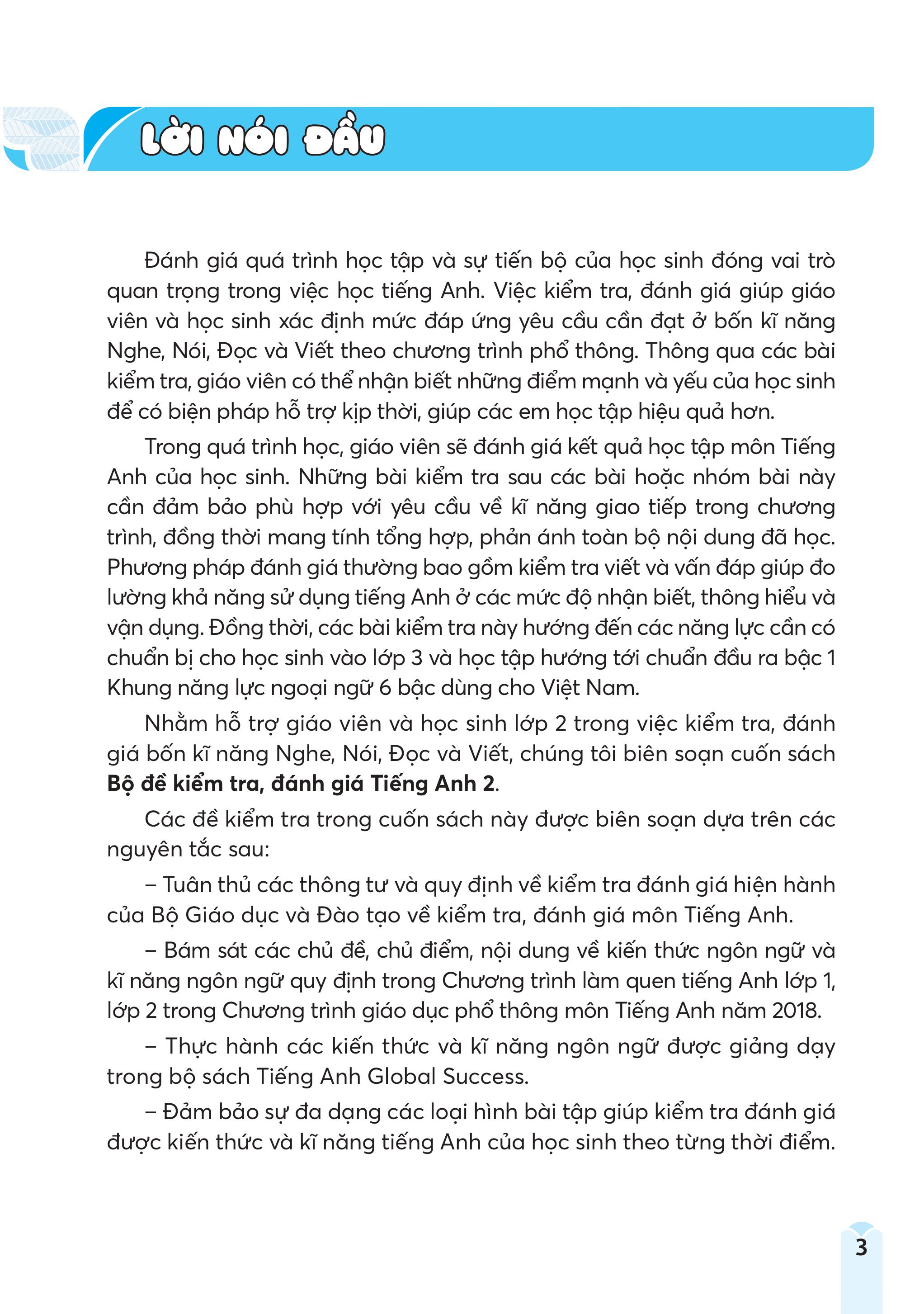 Bộ Đề Kiểm Tra, Đánh Giá Tiếng Anh 2 - Ảnh 4