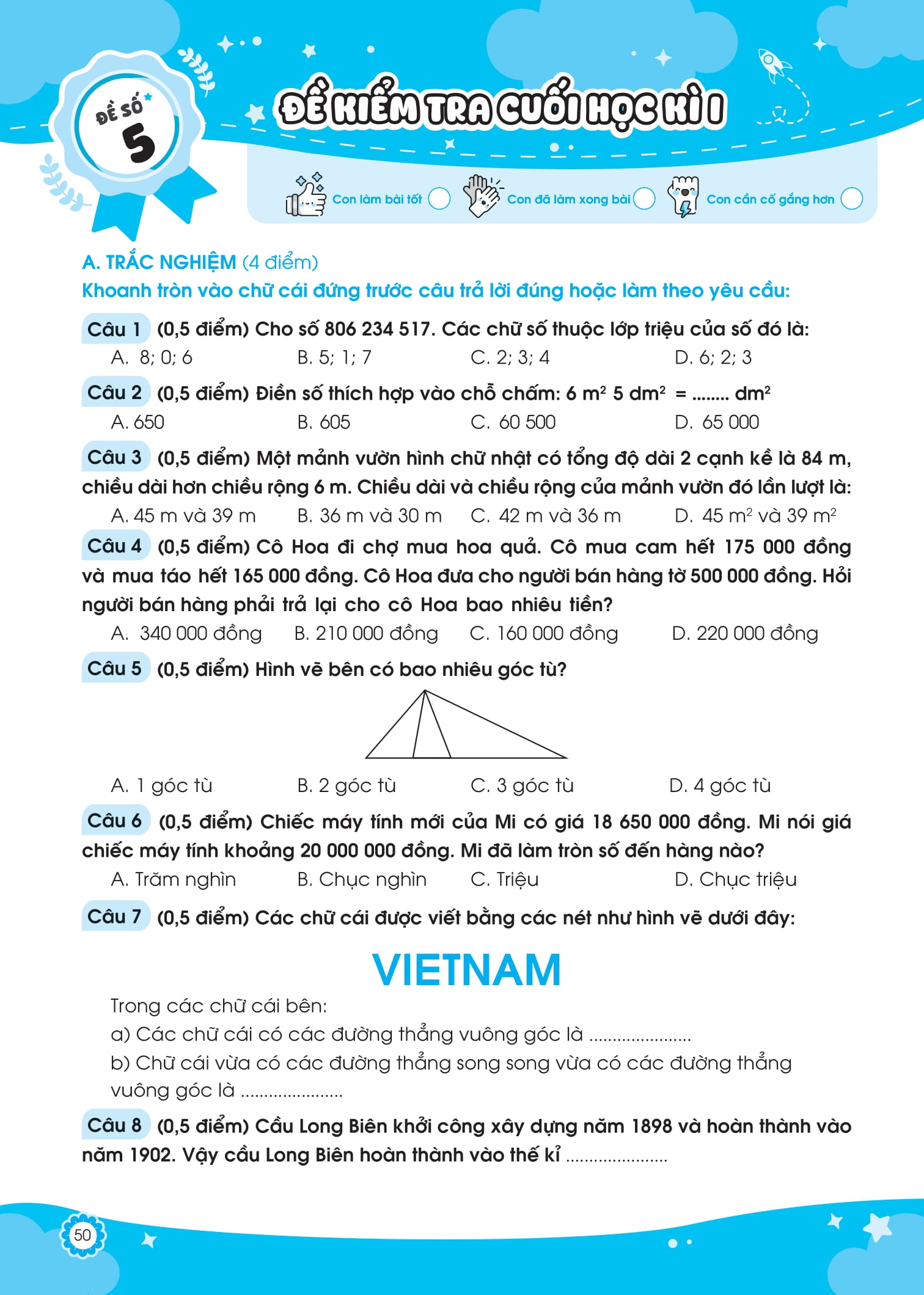 Bo
De On Luyen Va Tu Kiem Tra Toan 4 - Tap 1 - Ảnh 15