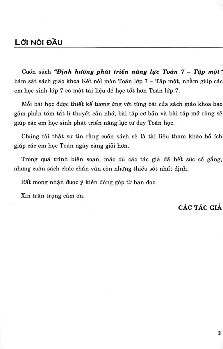 Bộ Định Hướng Phát Triển Năng Lực Toán 7 - Tập 1 (Kết Nối) - Ảnh 2
