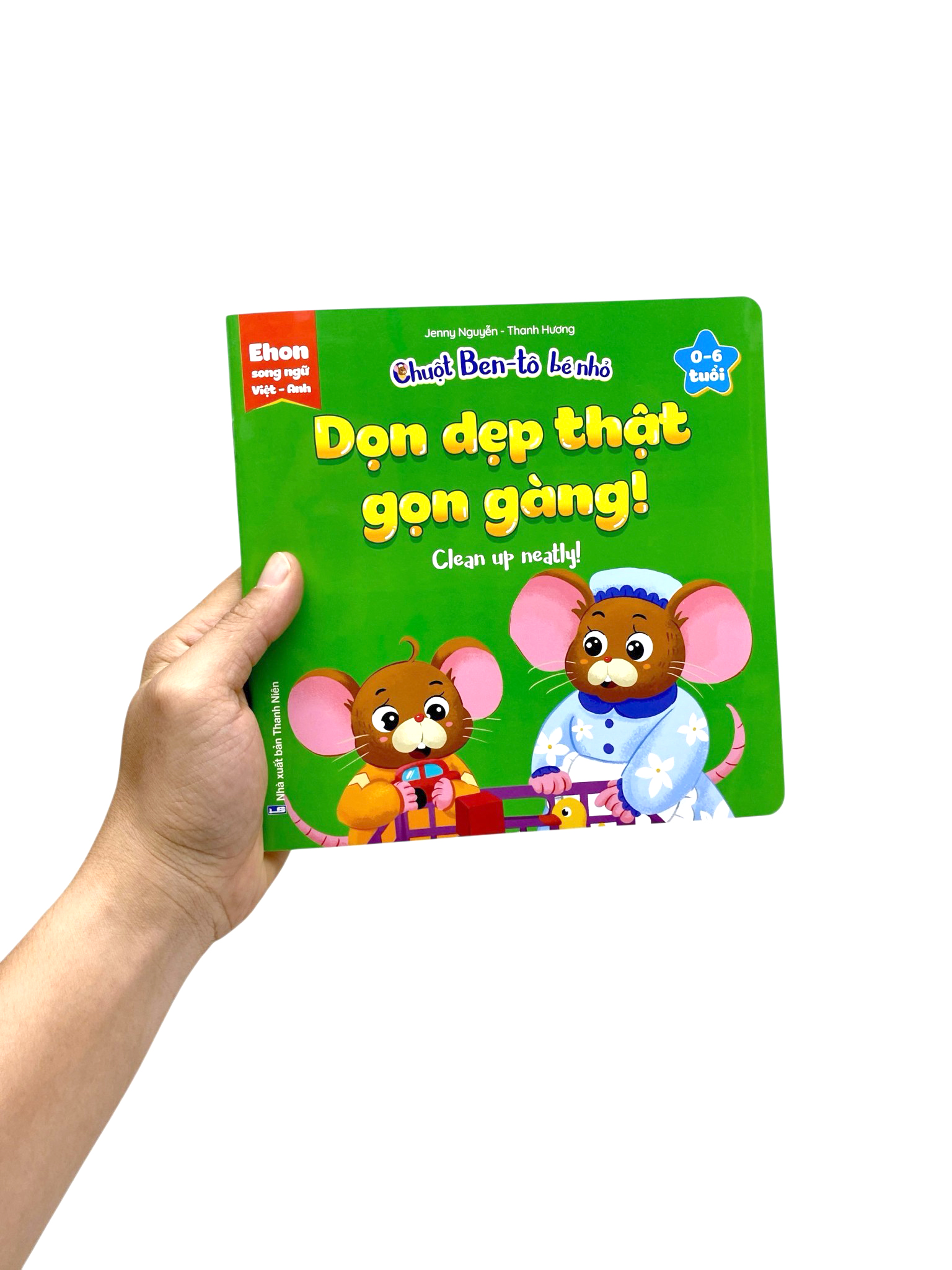 Bộ Ehon Song Ngữ Việt-Anh - Chuột Ben-Tô Bé Nhỏ - Dọn Dẹp Thật Gọn Gàng - Dành Cho Trẻ 0-6 Tuổi - Ảnh 6