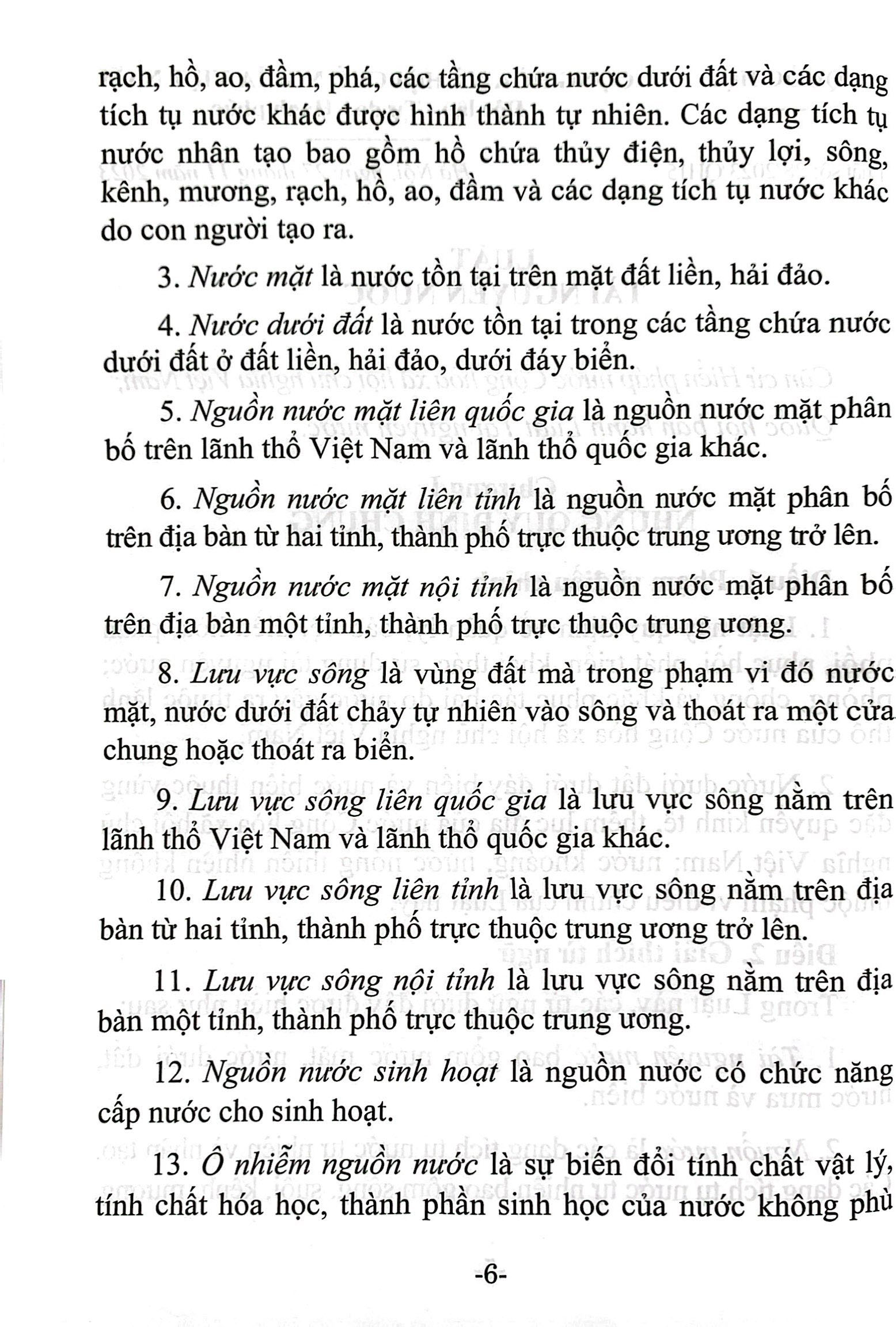 Bộ Luật Tài Nguyên Nước (Hiện Hành) (Được Quốc Hội Thông Qua Ngày 27/11/2023, Có Hiệu Lực Từ Ngày 01/7/2024) - Ảnh 5