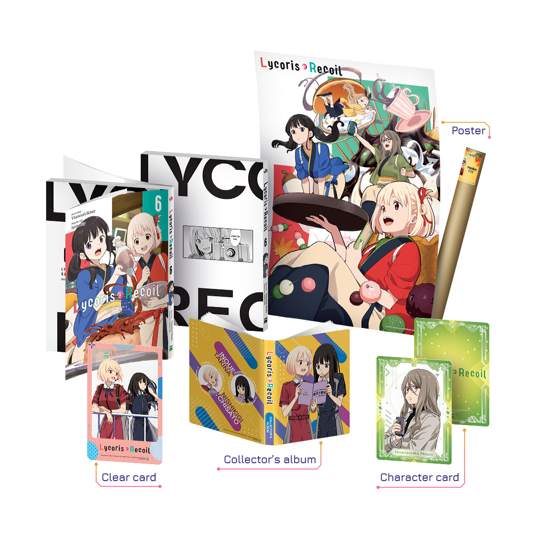 Bộ Lycoris Recoil - Tập 6 - Bản Sưu Tầm - Tặng Kèm Character Card + Collector's Album + Clear Card + Poster - Ảnh 2