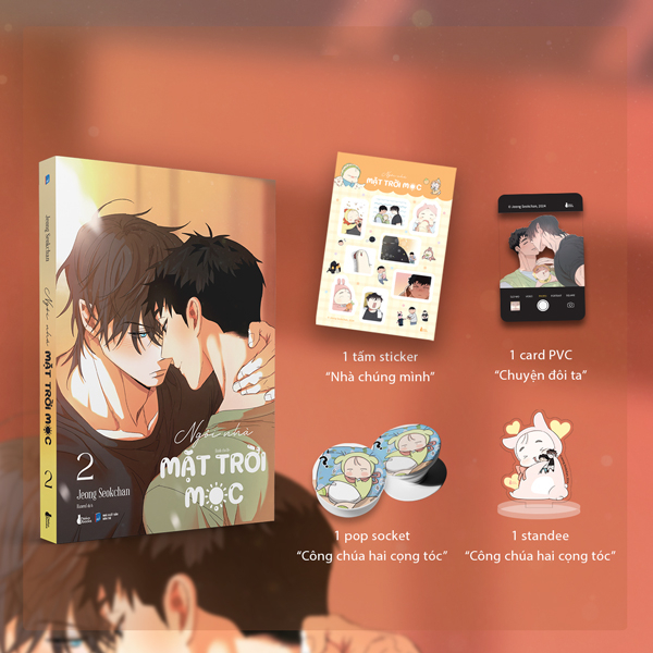 Bộ
Ngôi Nhà Mặt Trời Mọc - Tập 2 - Bản Đặc Biệt - Tặng Kèm Tấm Sticker “Nhà Chúng Mình” + Standee “Công Chúa Hai Cọng Tóc” + Pop Socket “Công Chúa Hai Cọng Tóc” + Card PVC “Chuyện Đôi Ta”