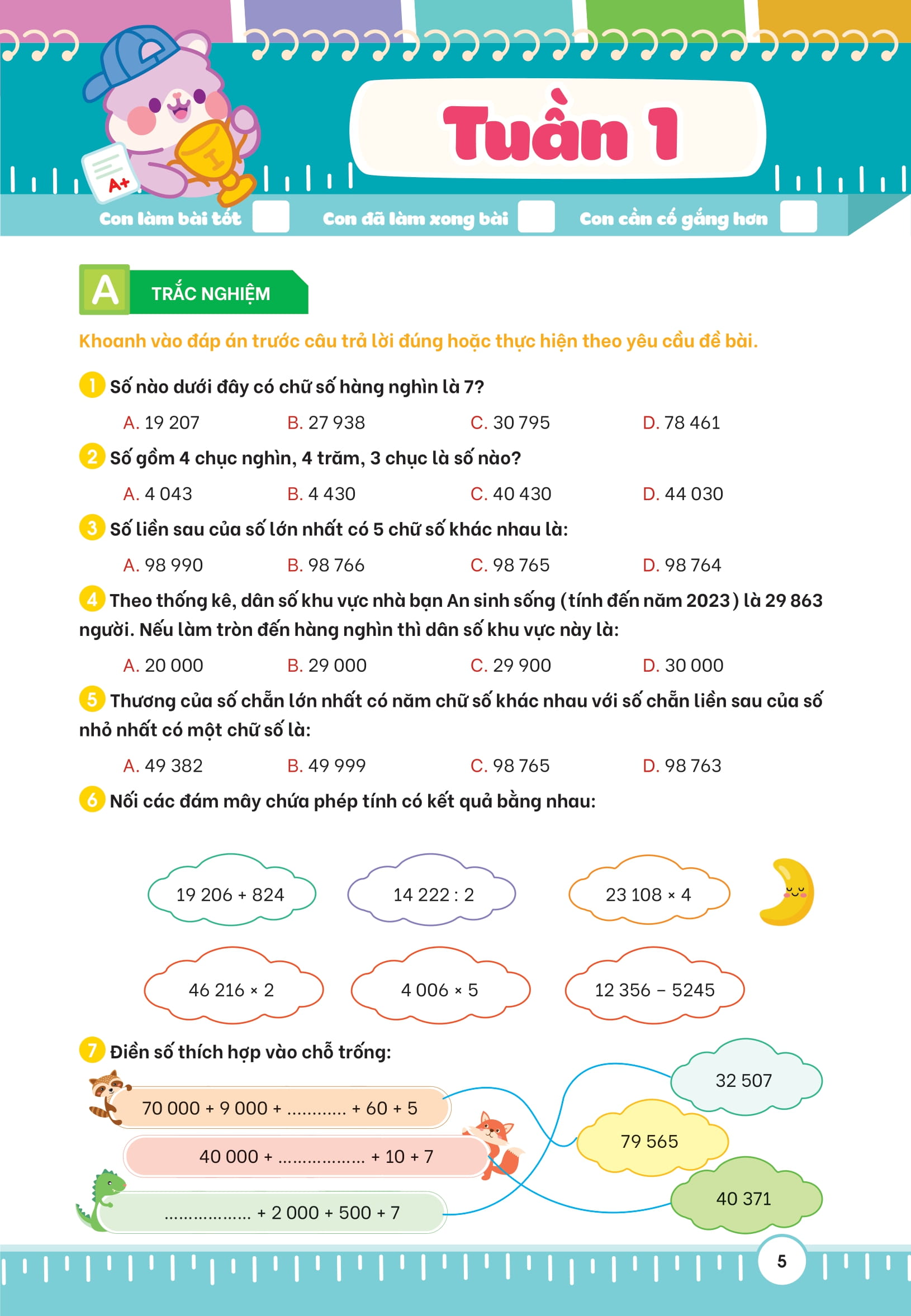 Bộ
Phiếu Bài Tập Củng Cố Toán Theo Tuần 4 - Ảnh 13