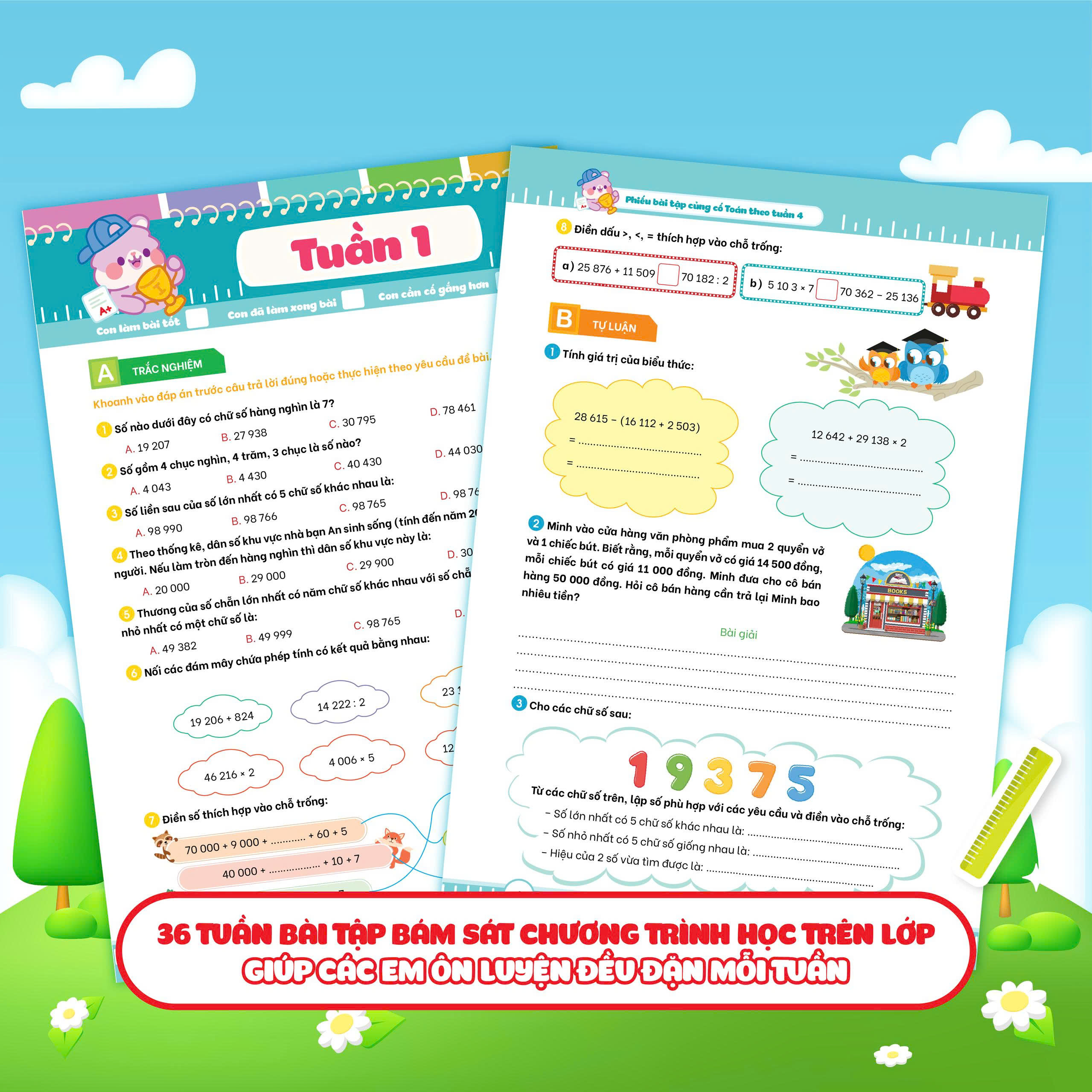 Bộ
Phiếu Bài Tập Củng Cố Toán Theo Tuần 4 - Ảnh 5