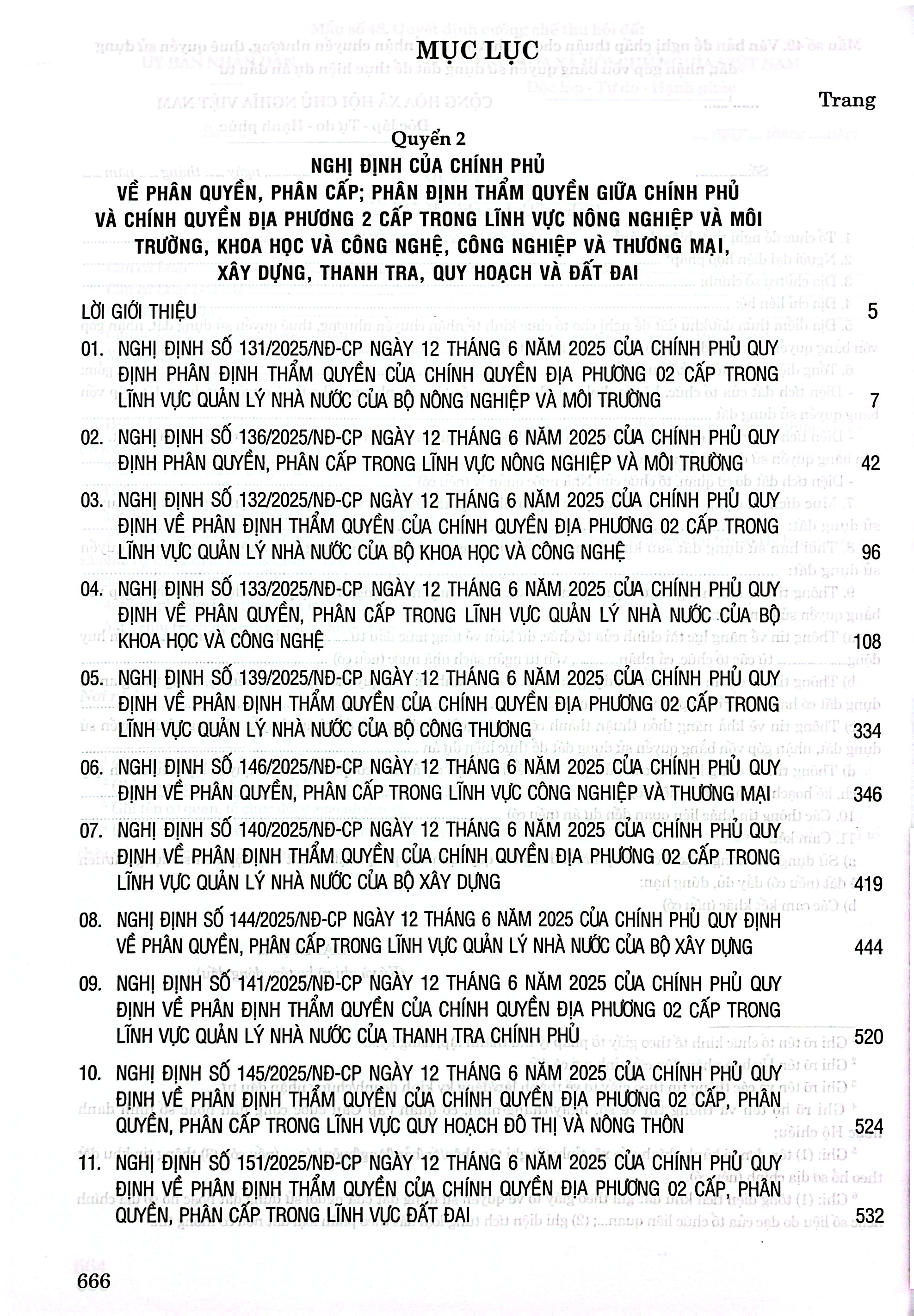 Bộ Sách Hệ Thống Các Nghị Định Của Chính Phủ Về Phân Quyền Phân Cấp Phân Định Thẩm Quyền Giữa Chính Phủ Và Chính Quyền Địa Phương 2 Cấp (Bộ 2 Quyển) - Ảnh 7