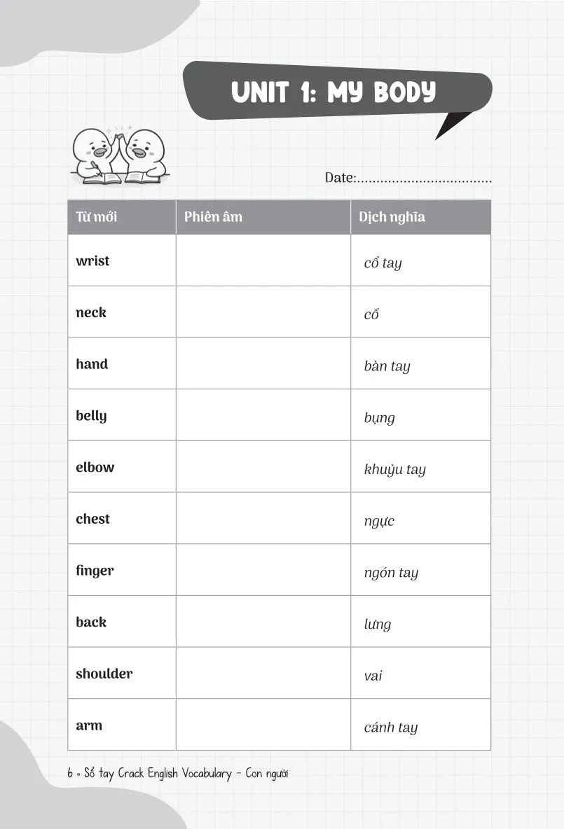 Bộ Sổ Tay Crack English Vocabulary - Xây Chắc 540 Từ Vựng Tiếng Anh Theo Chủ Đề Chỉ Với 30 Phút Mỗi Ngày - Chủ Đề Con Người - Ảnh 7