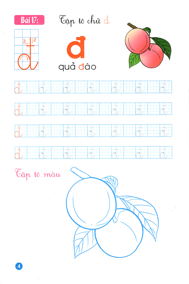bộ tập tô mẫu giáo - chữ cái - quyển 3 (dành cho 4-5 tuổi) - Ảnh 5