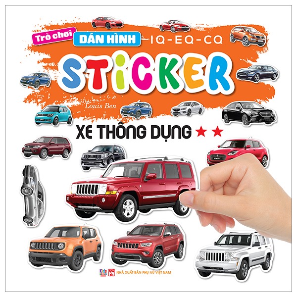Bộ Trò Chơi Dán Hình IQ-EQ-CQ - Sticker - Xe Thông Dụng - Tập 1
