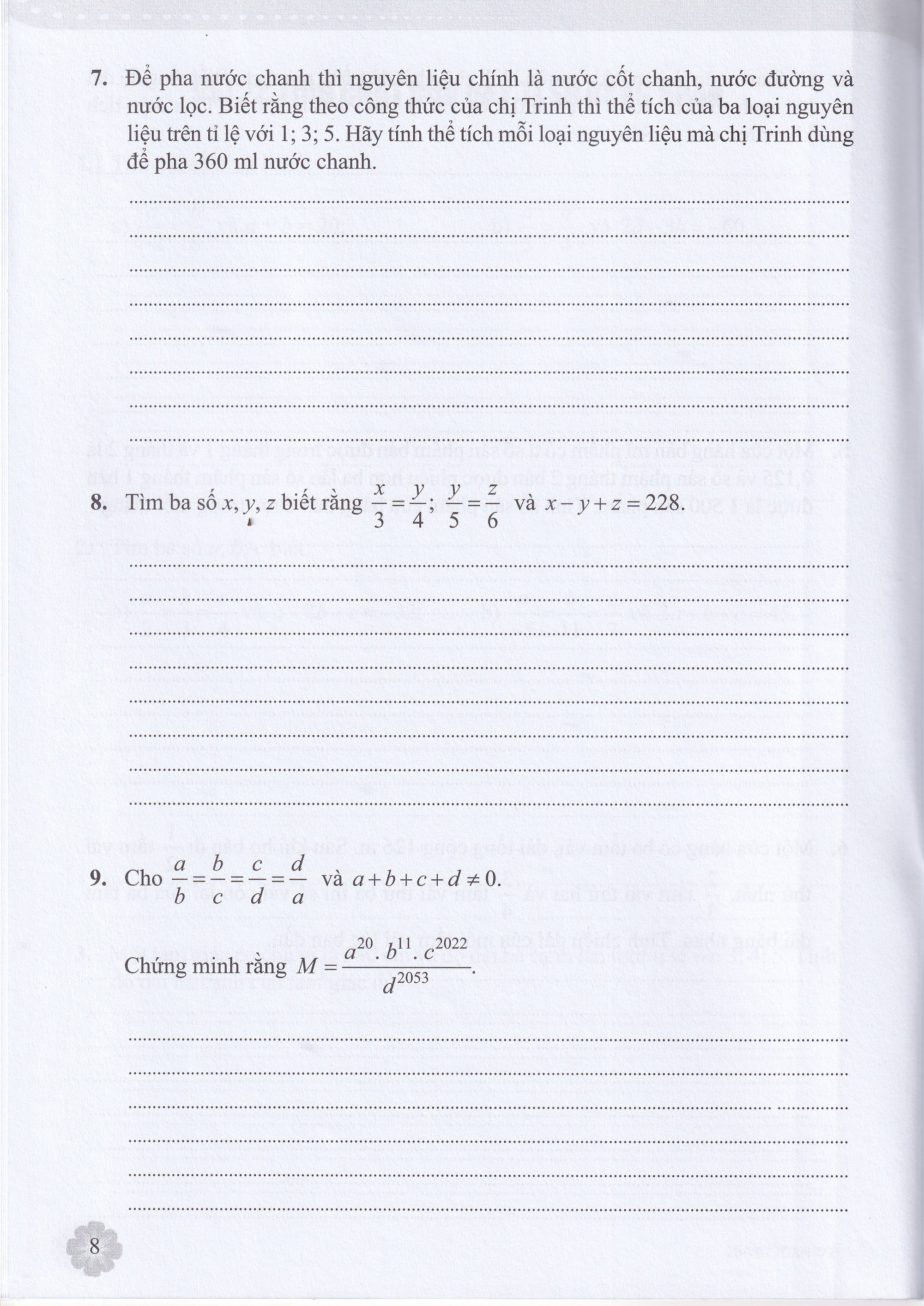 Bộ Vở Bài Tập Toán 7 - Tập Hai (Theo Bộ Sách Kết Nối Tri Thức Với Cuộc Sống) - Ảnh 9