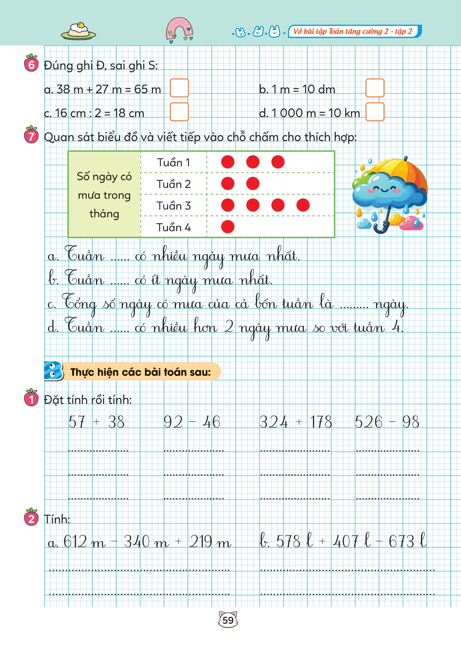 Bộ
Vở Bài Tập Toán Tăng Cường 2 - Tập 2 - Ảnh 17