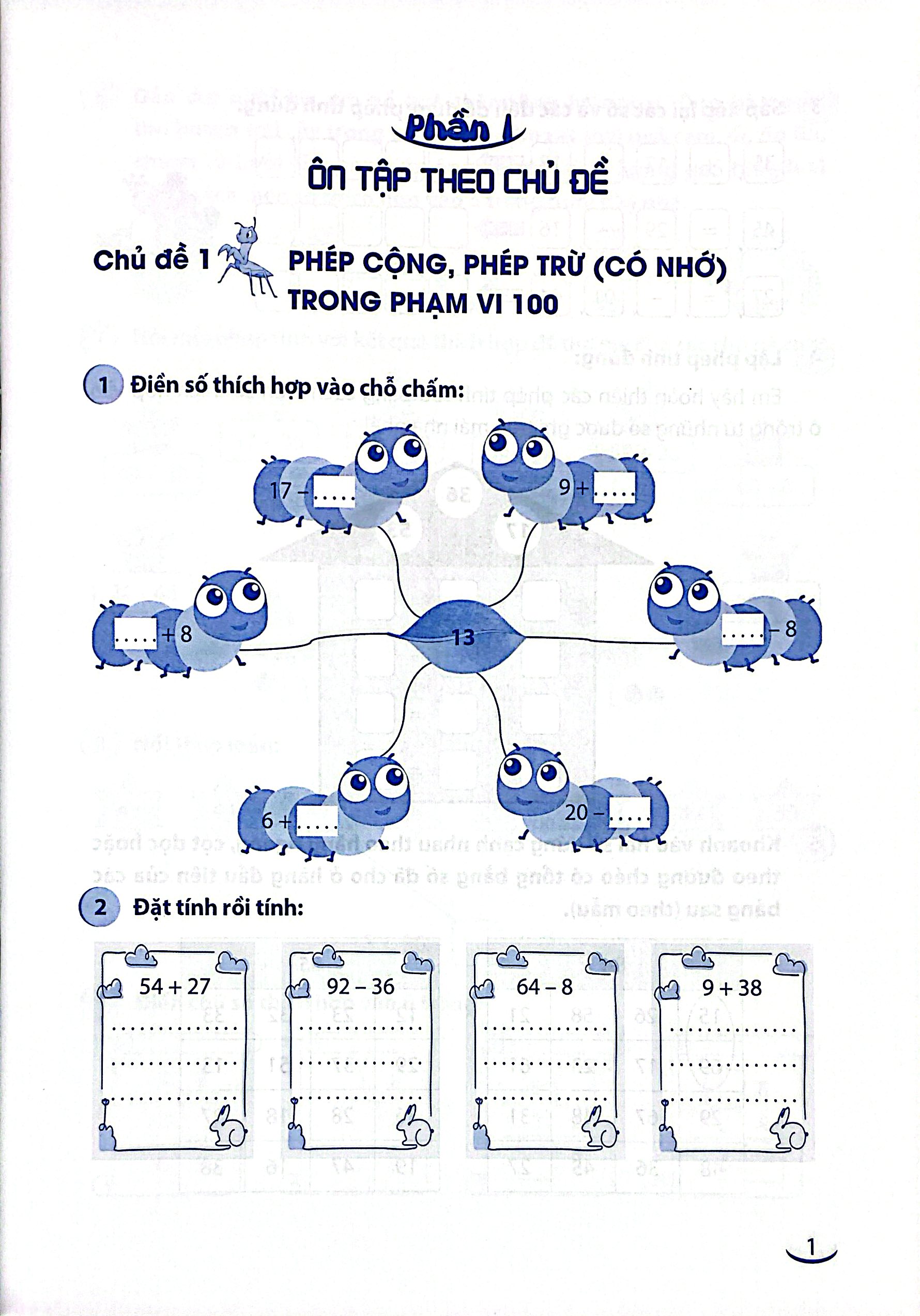 Bộ Vở Ôn Tập Hè Môn Toán - Lớp 2 - Ảnh 4