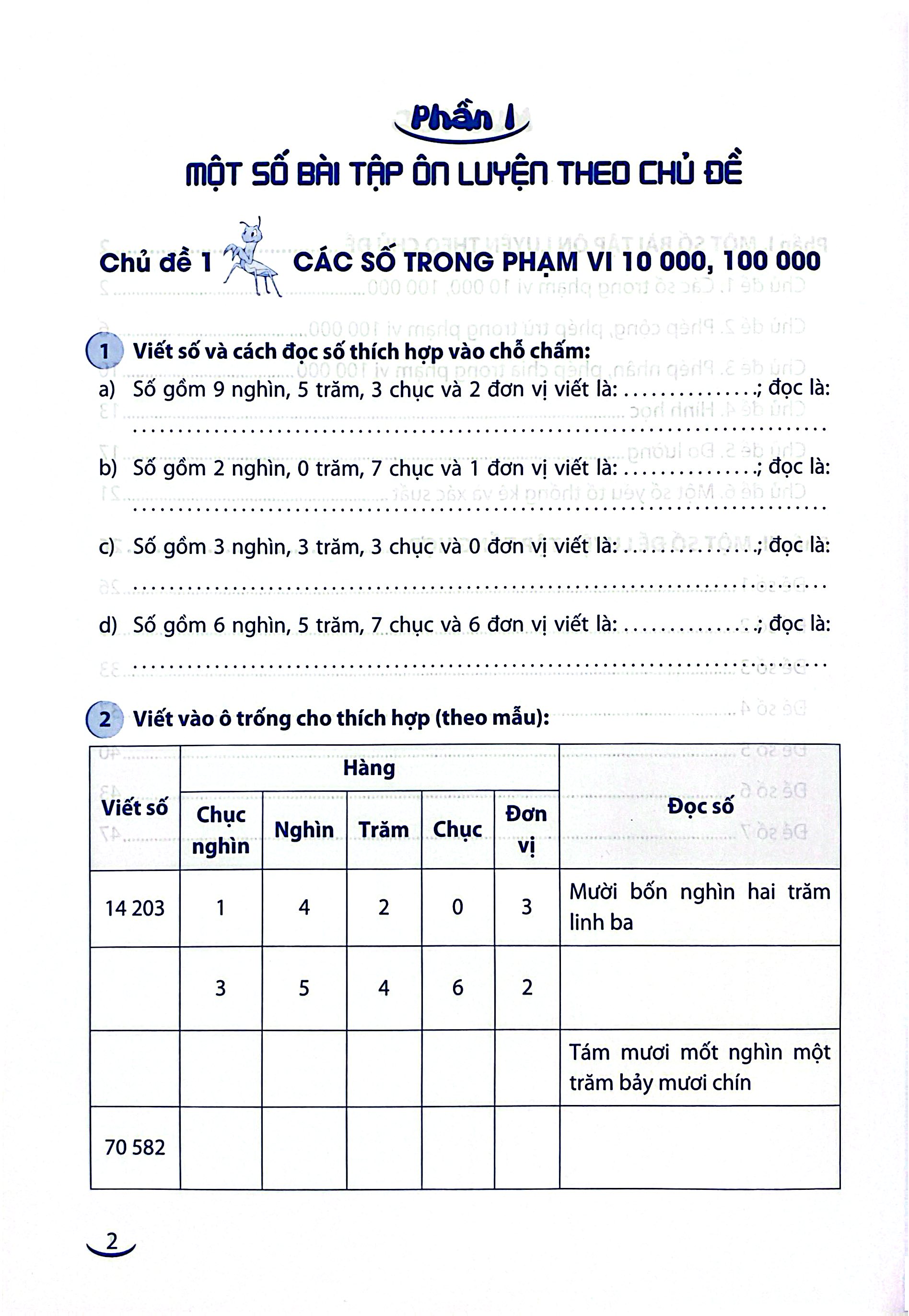 Bộ Vở Ôn Tập Hè Môn Toán - Lớp 3 - Ảnh 4