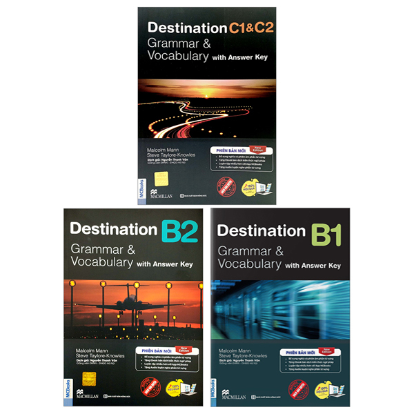 combo sách destination - grammar and vocabulary with answer key - b1 + b2 + c1 and c2 (bộ 3 cuốn) (tái bản 2024)