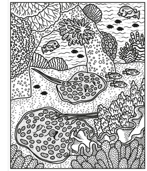 coral reef magic painting book - Ảnh 6