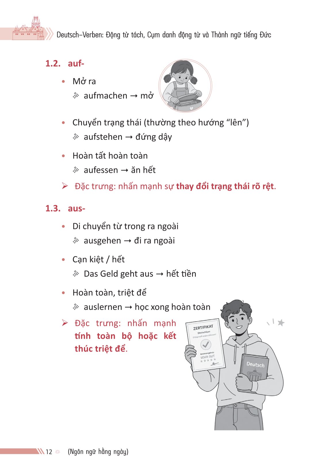 Deutsch-Verben: Động Từ Tách, Cụm Danh Động Từ Và Thành Ngữ Tiếng Đức - Ảnh 11