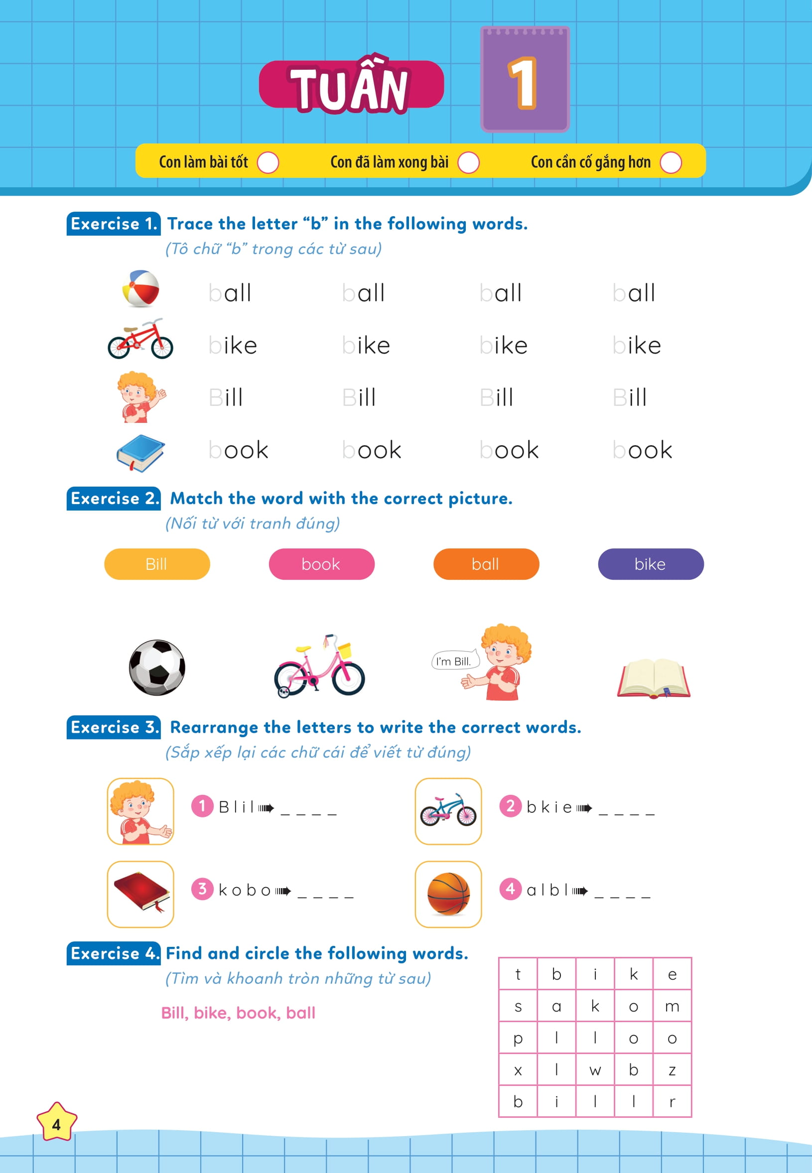 global success - phiếu bài tập cuối tuần tiếng anh 1 (35 tuần học) - Ảnh 5