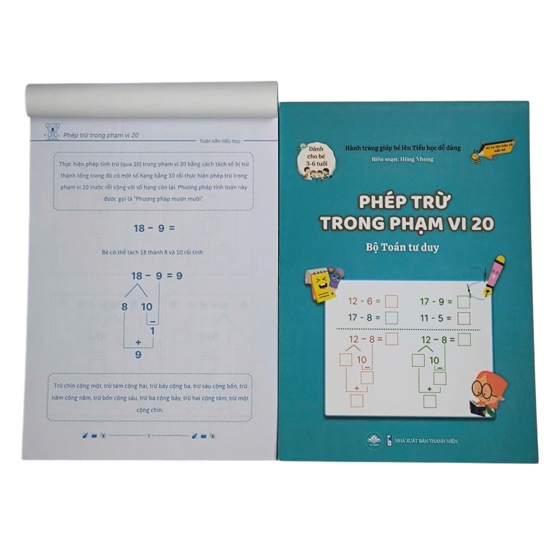 Hành Trang Giúp Bé Lên Tiểu Học Dễ Dàng - Phép Trừ Trong Phạm Vi 20 - Bộ Toán Tư Duy - Dành Cho Trẻ 3-6 Tuổi - Ảnh 10
