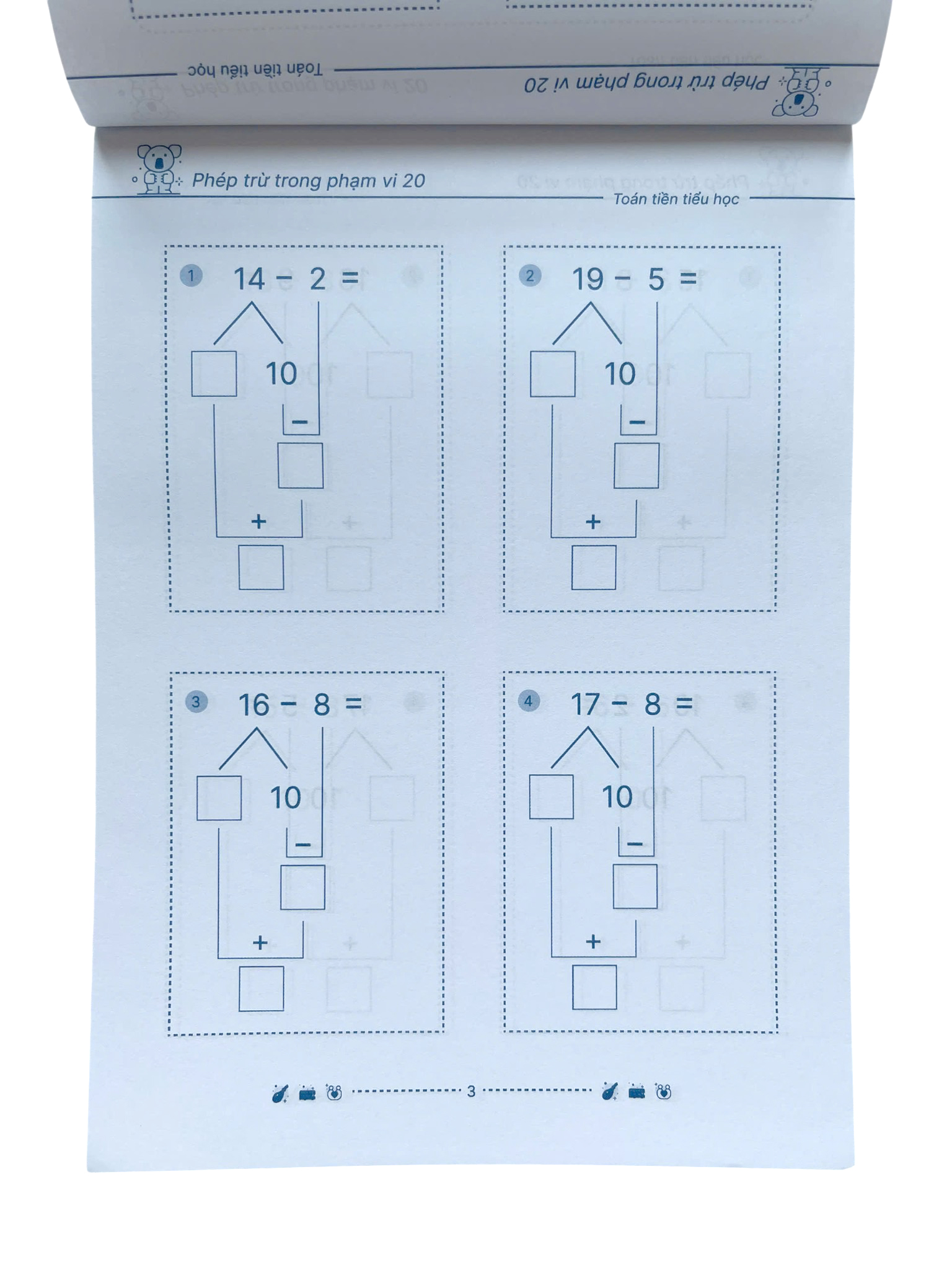 Hành Trang Giúp Bé Lên Tiểu Học Dễ Dàng - Phép Trừ Trong Phạm Vi 20 - Bộ Toán Tư Duy - Dành Cho Trẻ 3-6 Tuổi - Ảnh 3