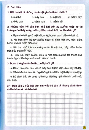 kiểm tra và đánh giá năng lực tiếng việt 3 - học kì 2 (theo chương trình giáo dục phổ thông 2018) - Ảnh 7