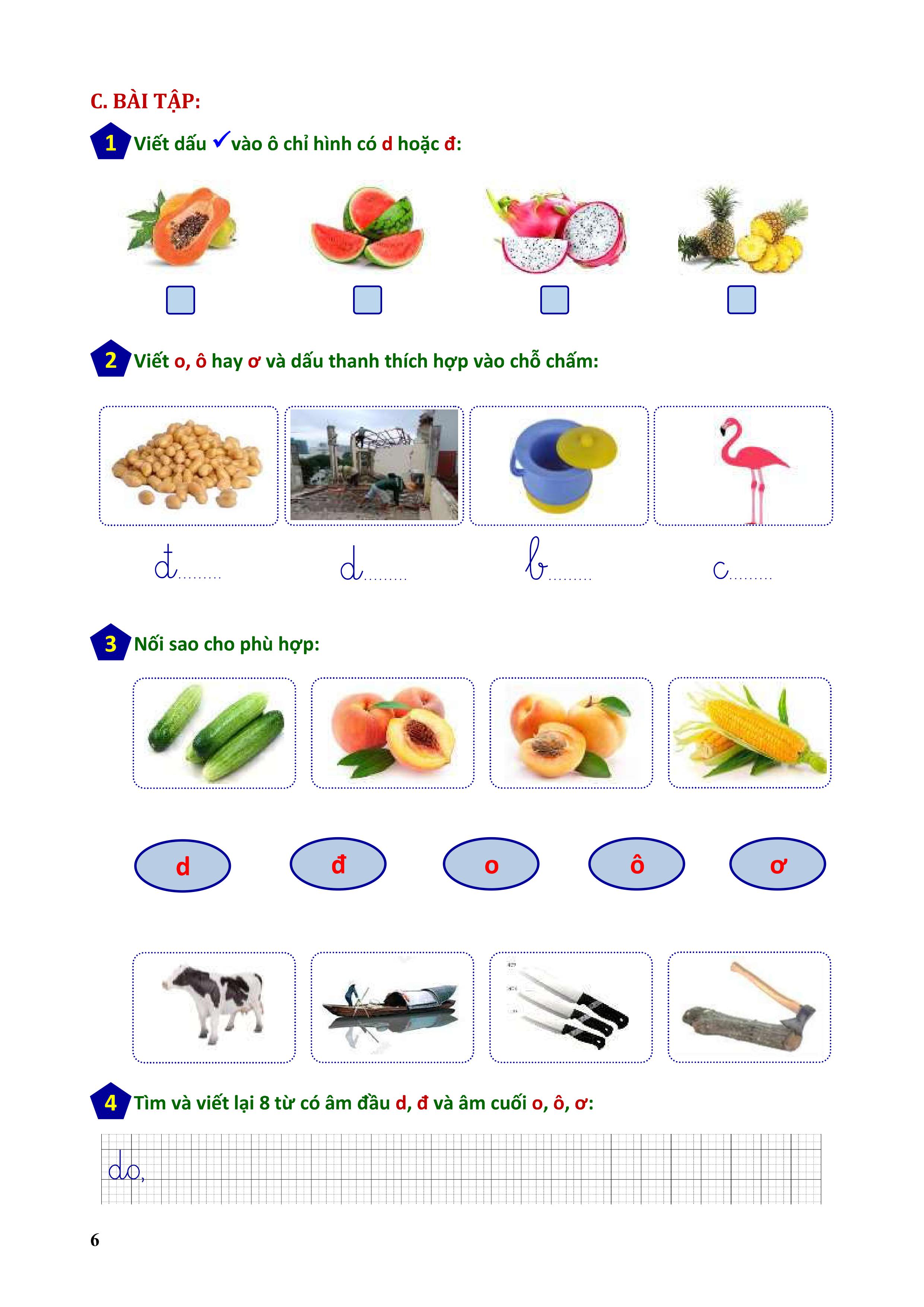 phiếu bài tập cuối tuần tiếng việt 1 - Ảnh 6