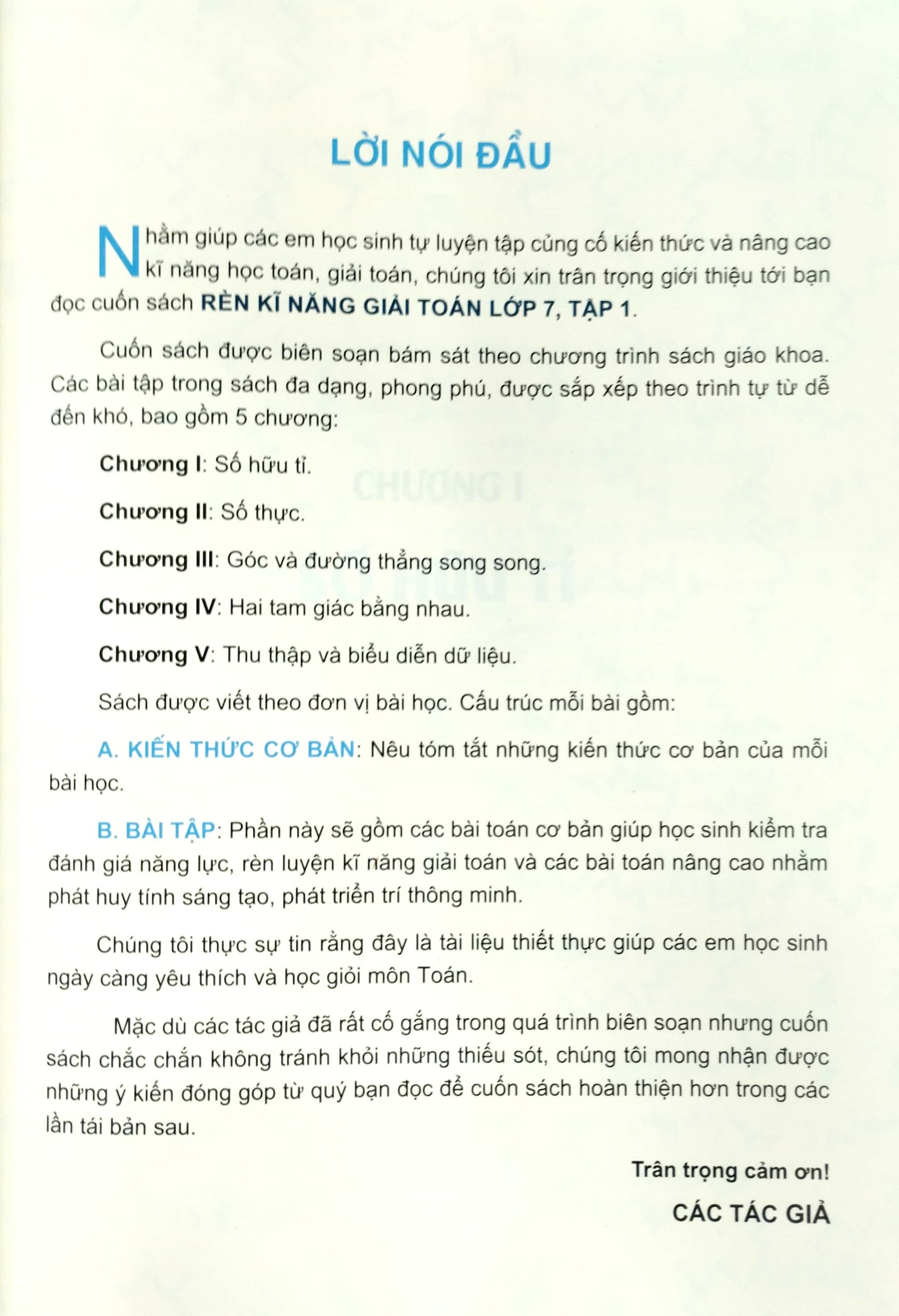 Rèn Kĩ Năng Giải Toán Lớp 7 - Tập 1 (Tái Bản 2026) - Ảnh 3