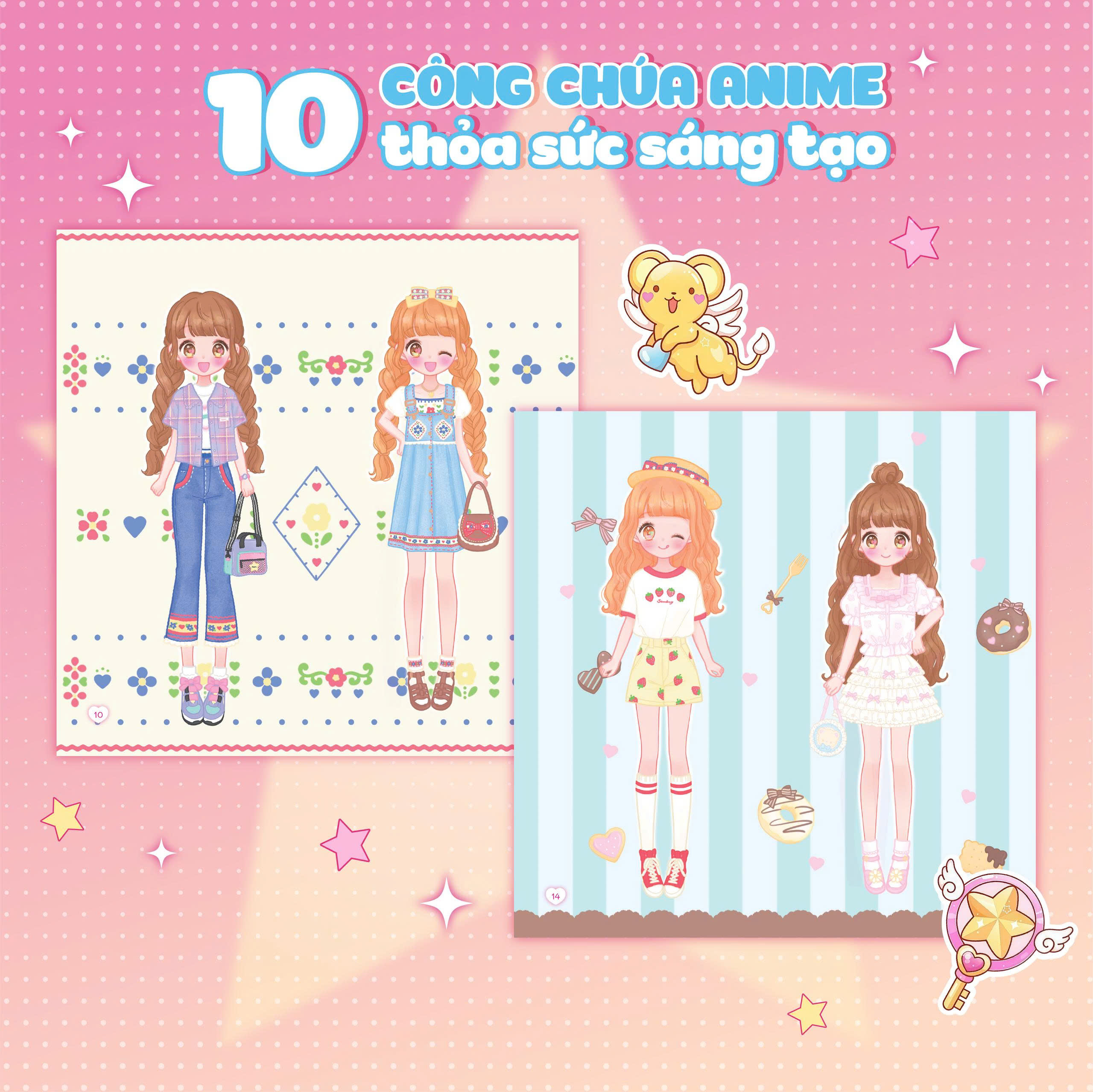 Sách Bóc Dán - Thời Trang Anime - Công Chúa Gấu Bông - Ảnh 6