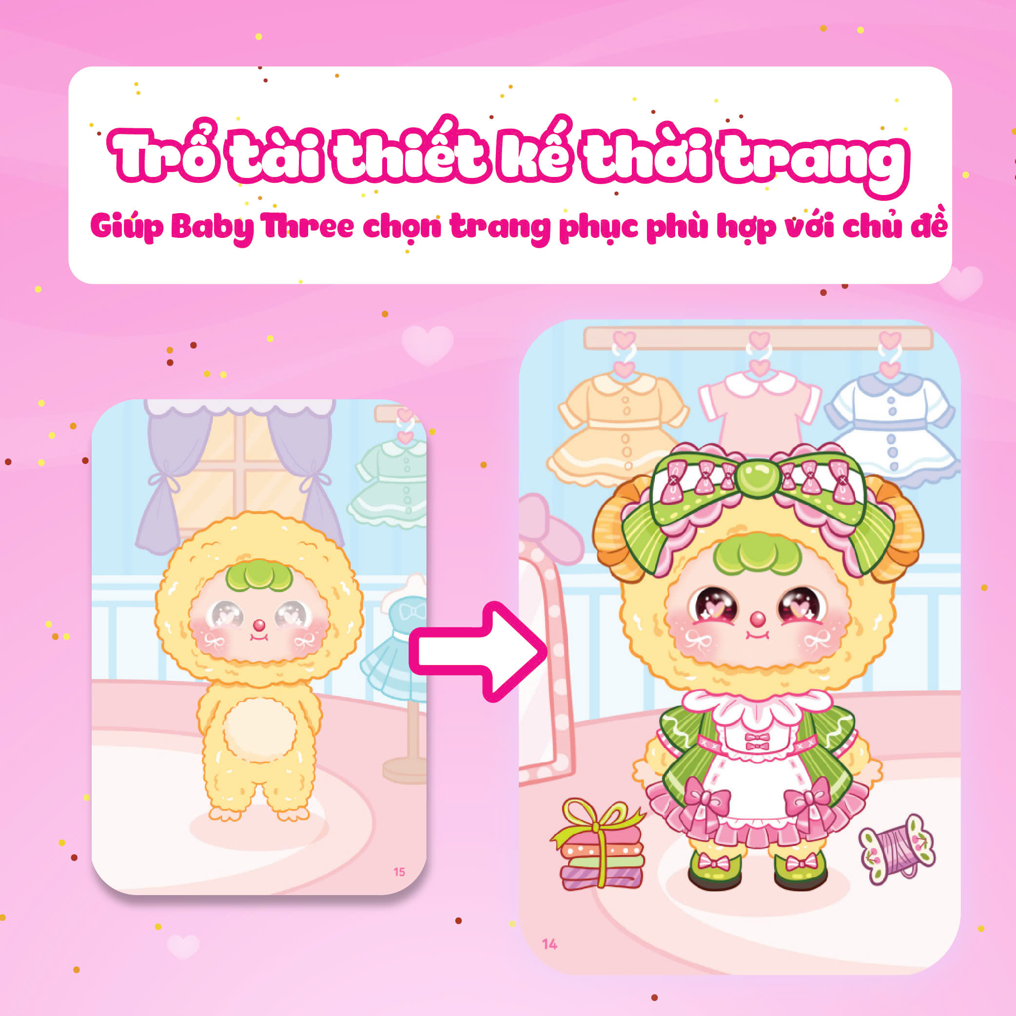 sách tô màu babythree - mini fashion - Ảnh 6