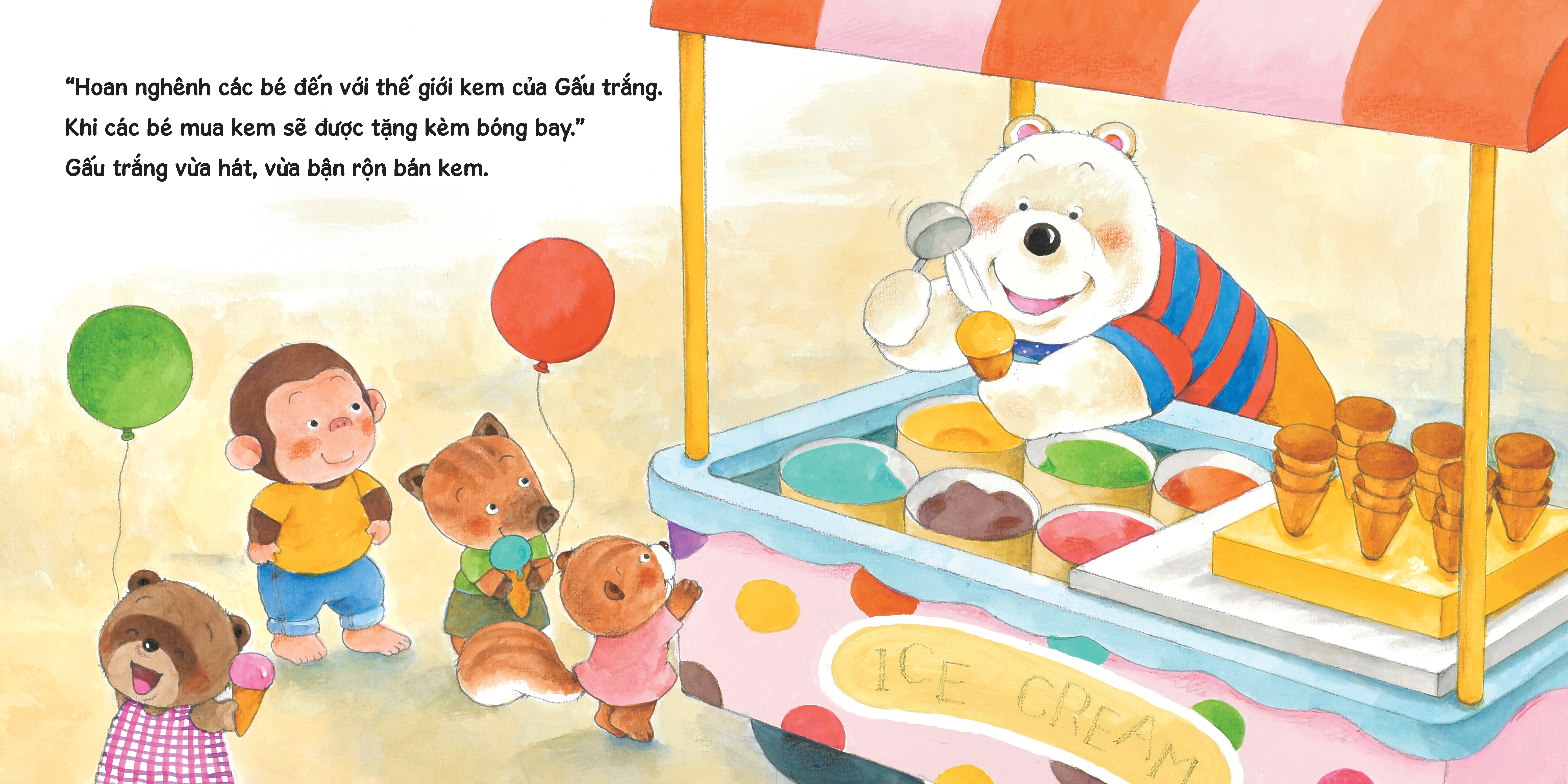 sách tranh ehon kuma - những chuyện nhỏ hằng ngày - tiệm đá bào vui vẻ - Ảnh 4