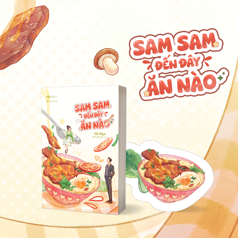 Sam Sam Đến Đây Ăn Nào - Bản Đặc Biệt - Tặng Kèm Móc Khóa Mica 2 Mảnh + Bookmark Bế Hình Tô Cơm + Bookmark Bế Hình Sam Sam + Bookmark Bế Hình Phong Đằng + Card Lenticular + Poster - Ảnh 3
