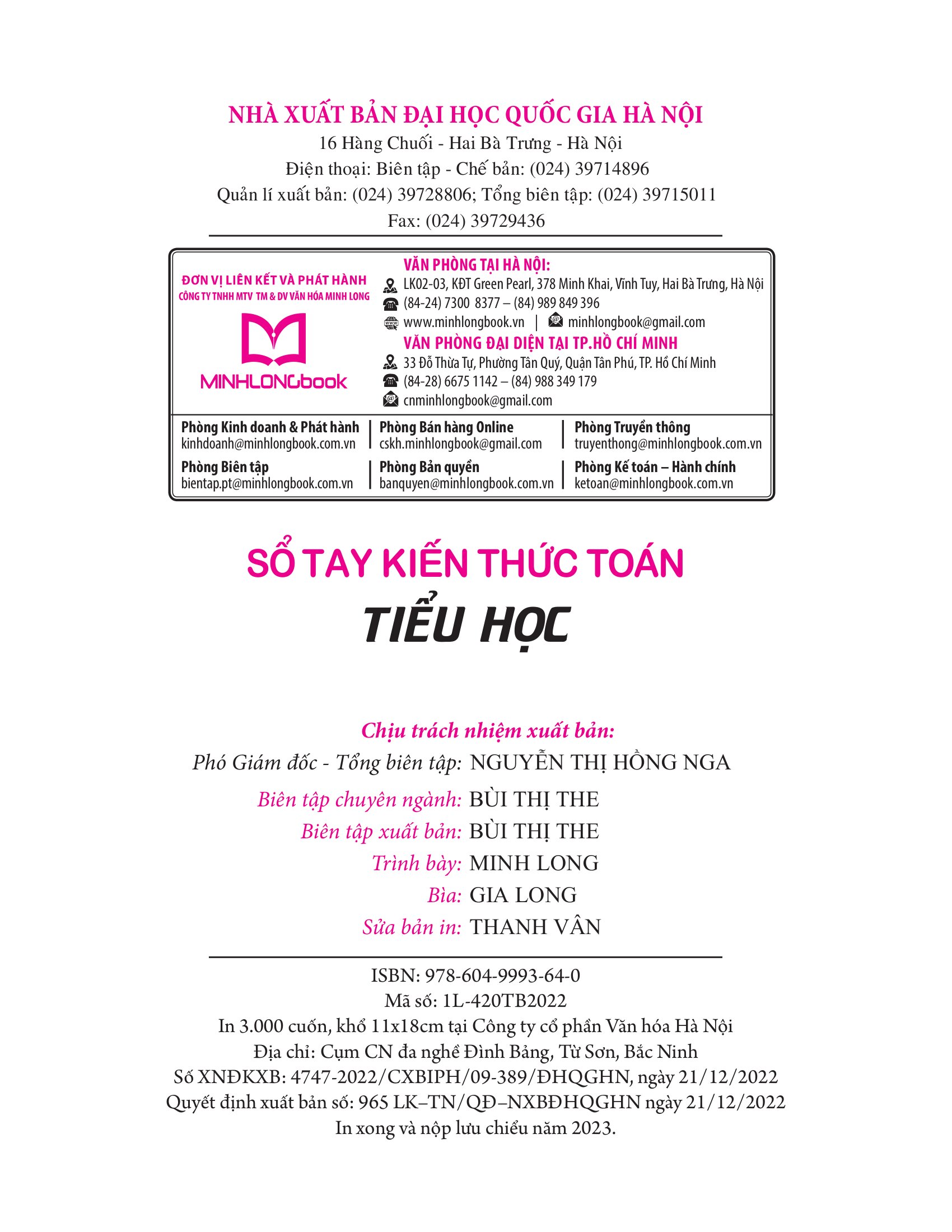 Sổ Tay Kiến Thức Toán Tiểu Học (Tái Bản 2026) - Ảnh 13