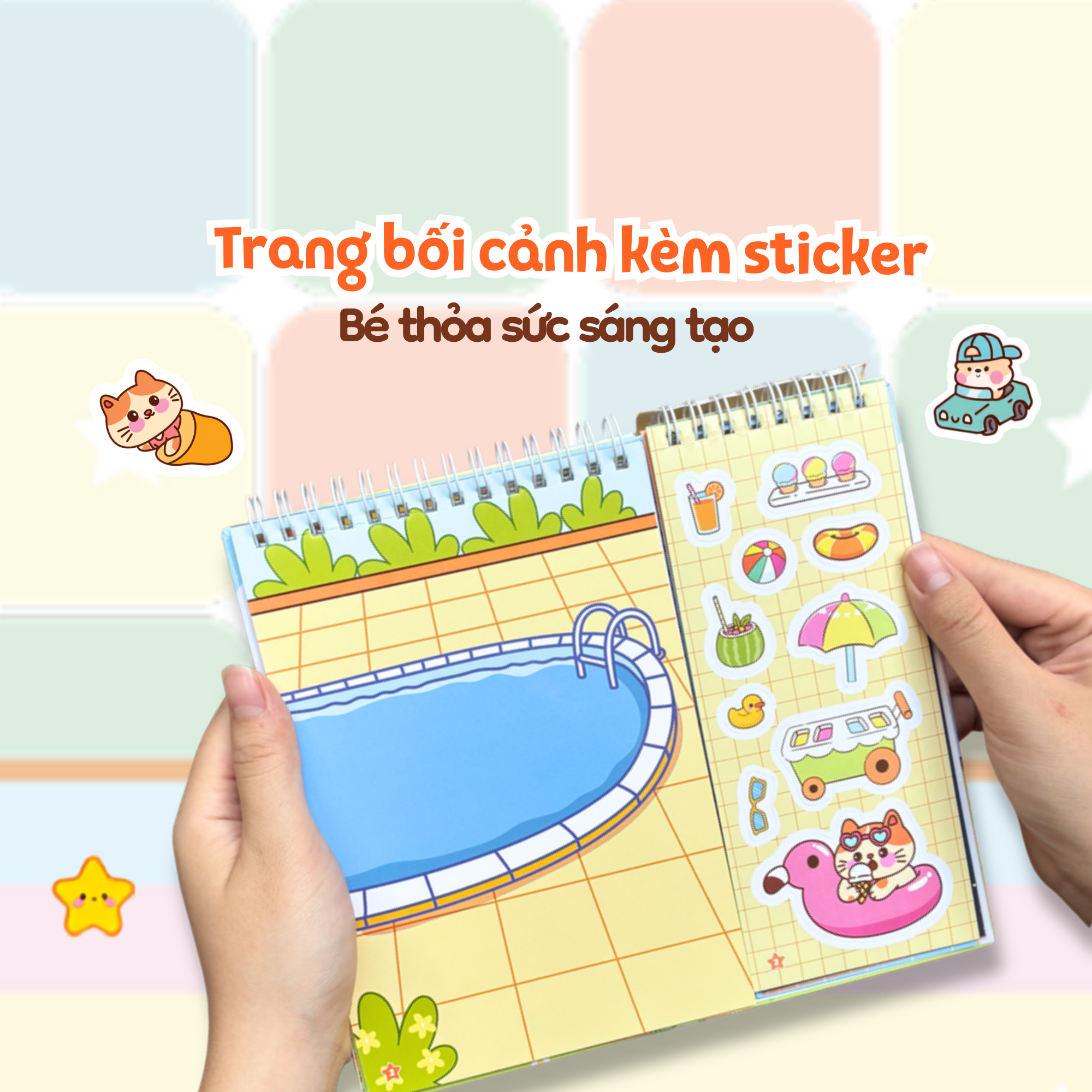 Sticker Nhiệm Màu - Kỳ Nghỉ Hè Của Mèo Cam - Ảnh 7