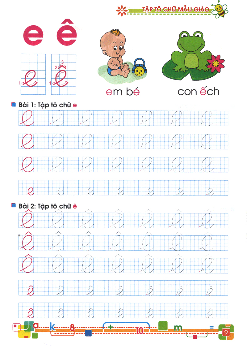 tập tô chữ mẫu giáo - tủ sách bé vào lớp 1 - Ảnh 10