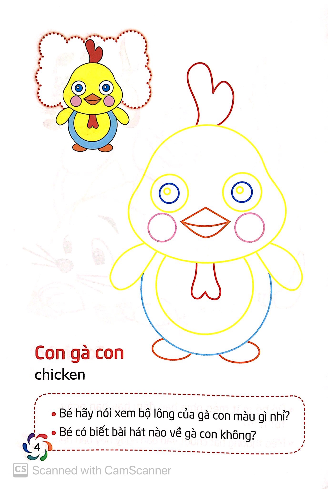 tập tô màu và nhận biết thế giới xung quanh - động vật nuôi - Ảnh 6