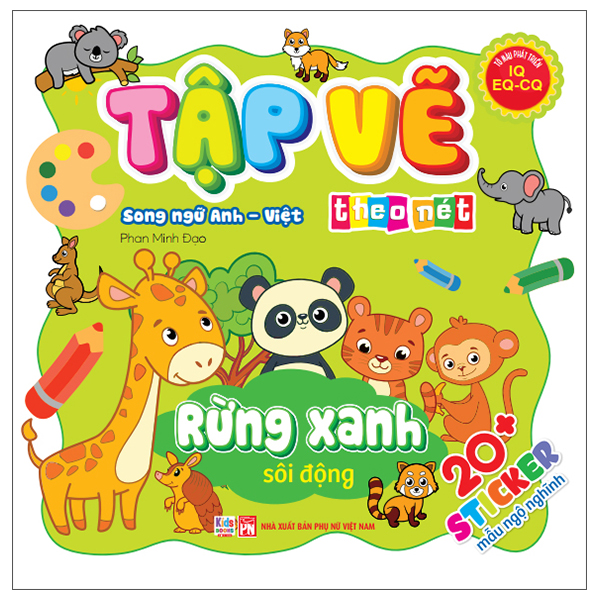 Tập Vẽ Theo Nét - Những Con Vật Đáng Yêu - Song Ngữ Anh-Việt - Ảnh 2