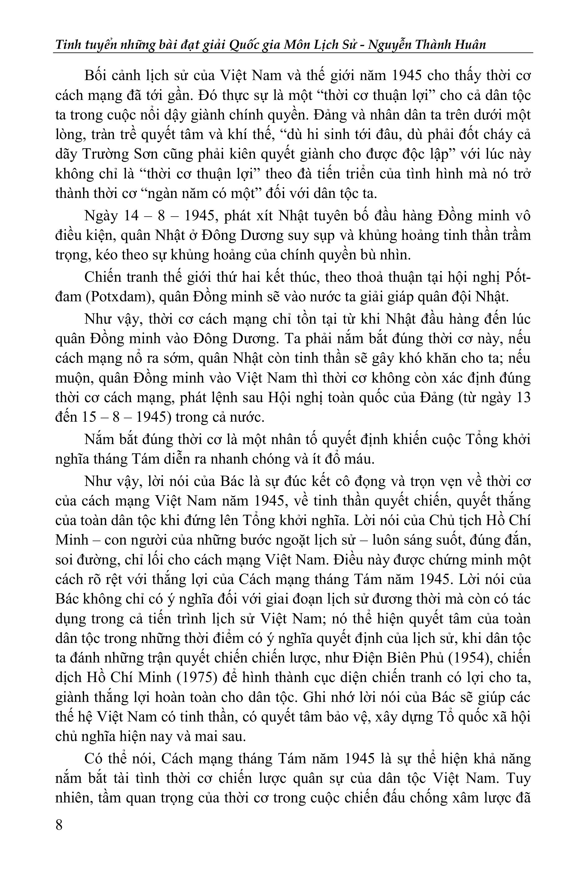 Tinh Tuyển Những Bài Đoạt Giải Quốc Gia - Môn Lịch Sử - Ảnh 6