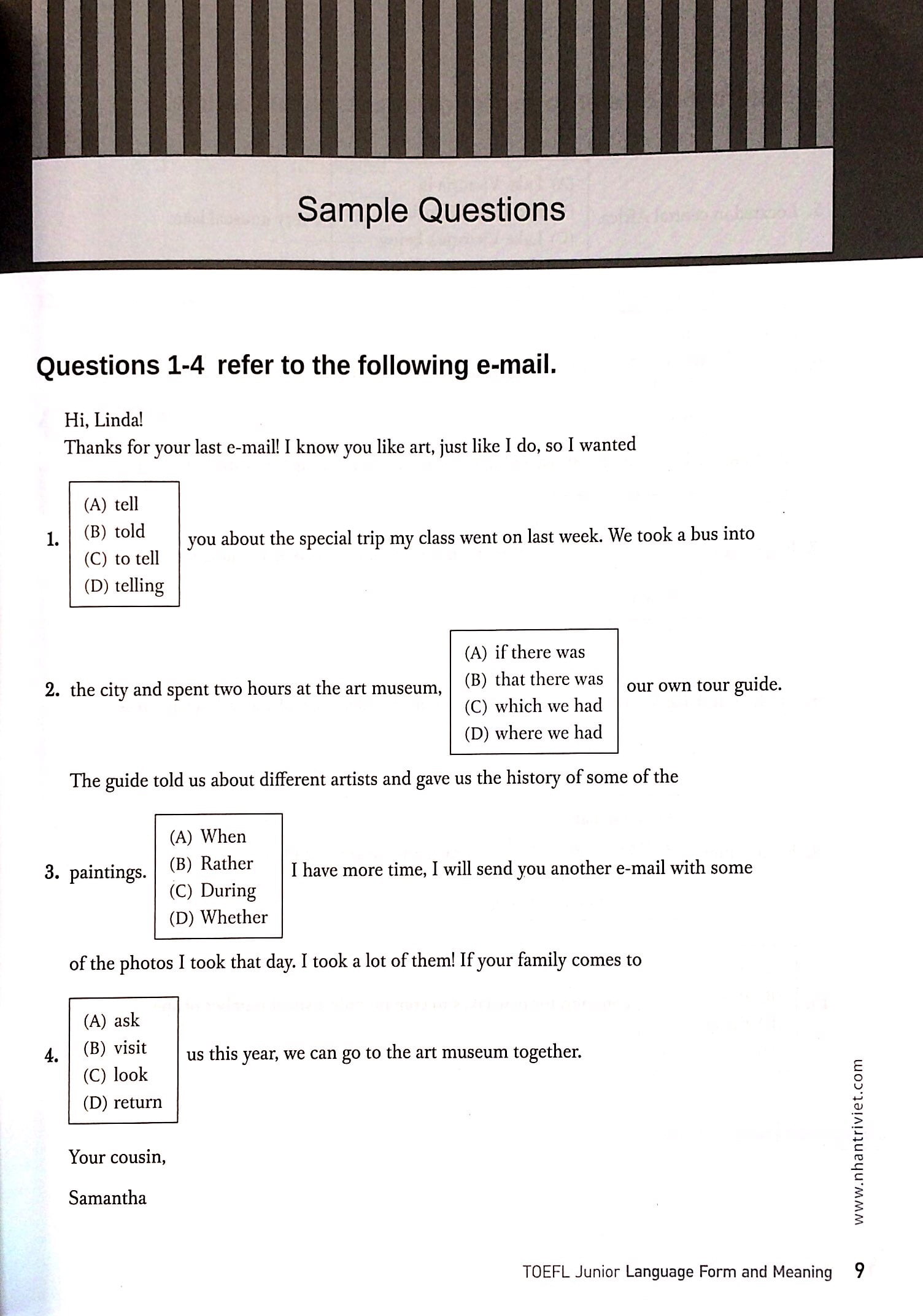 toefl junior language form and meaning - Ảnh 6